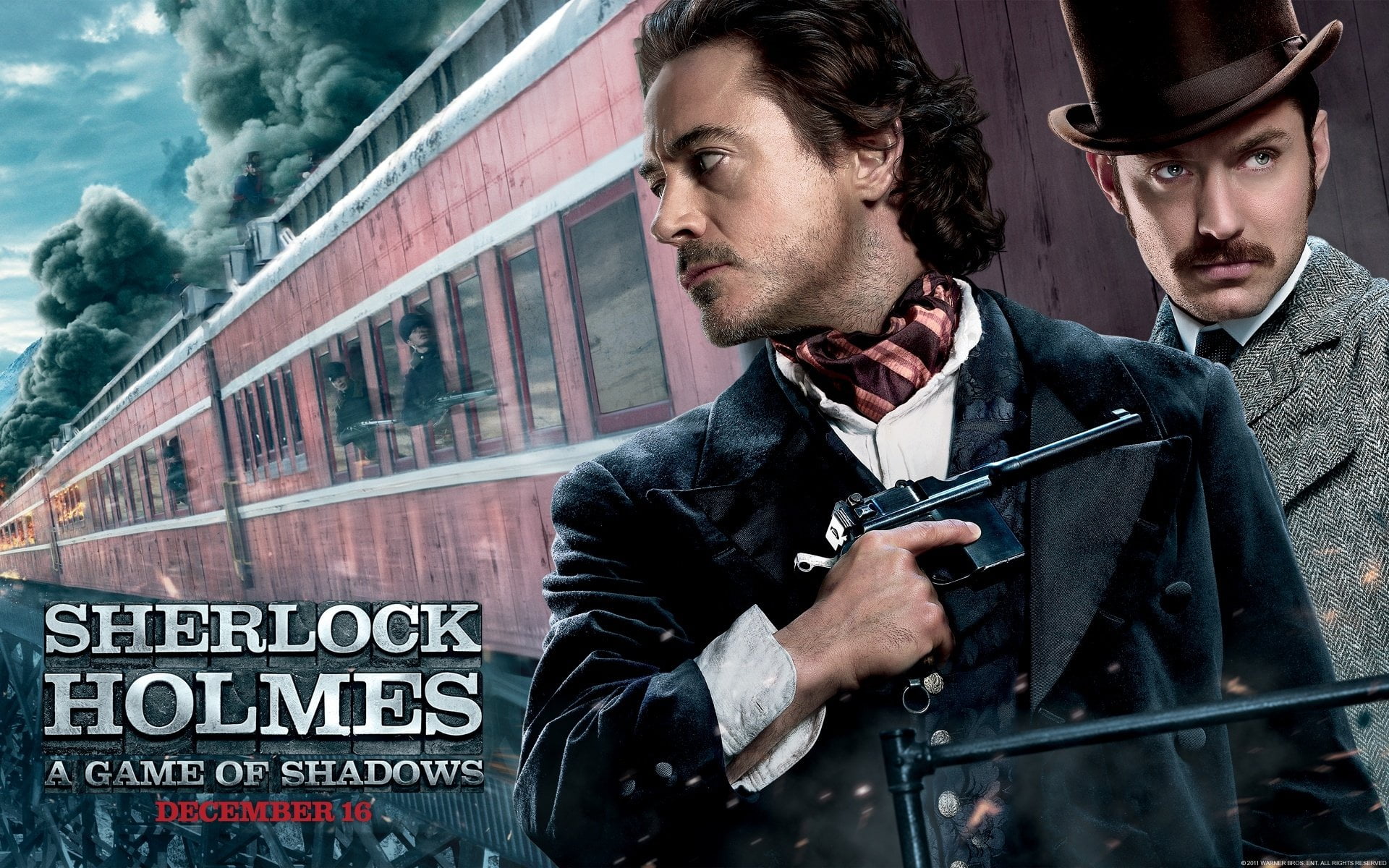 real people, young men, Jude Law, business, smoking - activity, Robert Downey Jr., lifestyles, young adult, 1080P, people, social issues, clothing, Sherlock Holmes: A Game of Shadows, HD Wallpaper