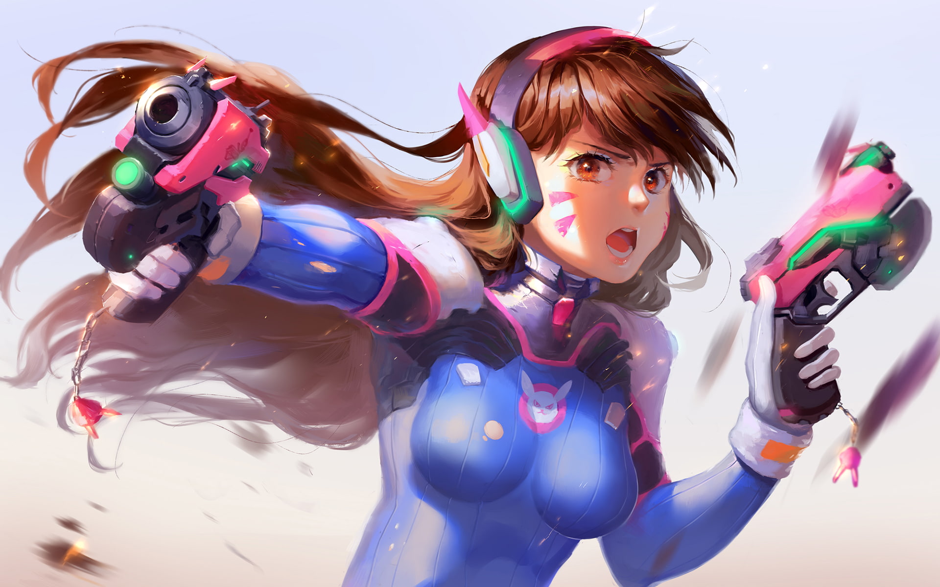 toy, leisure activity, childhood, Dva, Artwork, white background, front view, one person, lifestyles, multi colored, women, Overwatch, 1080P, child, indoors, HD Wallpaper