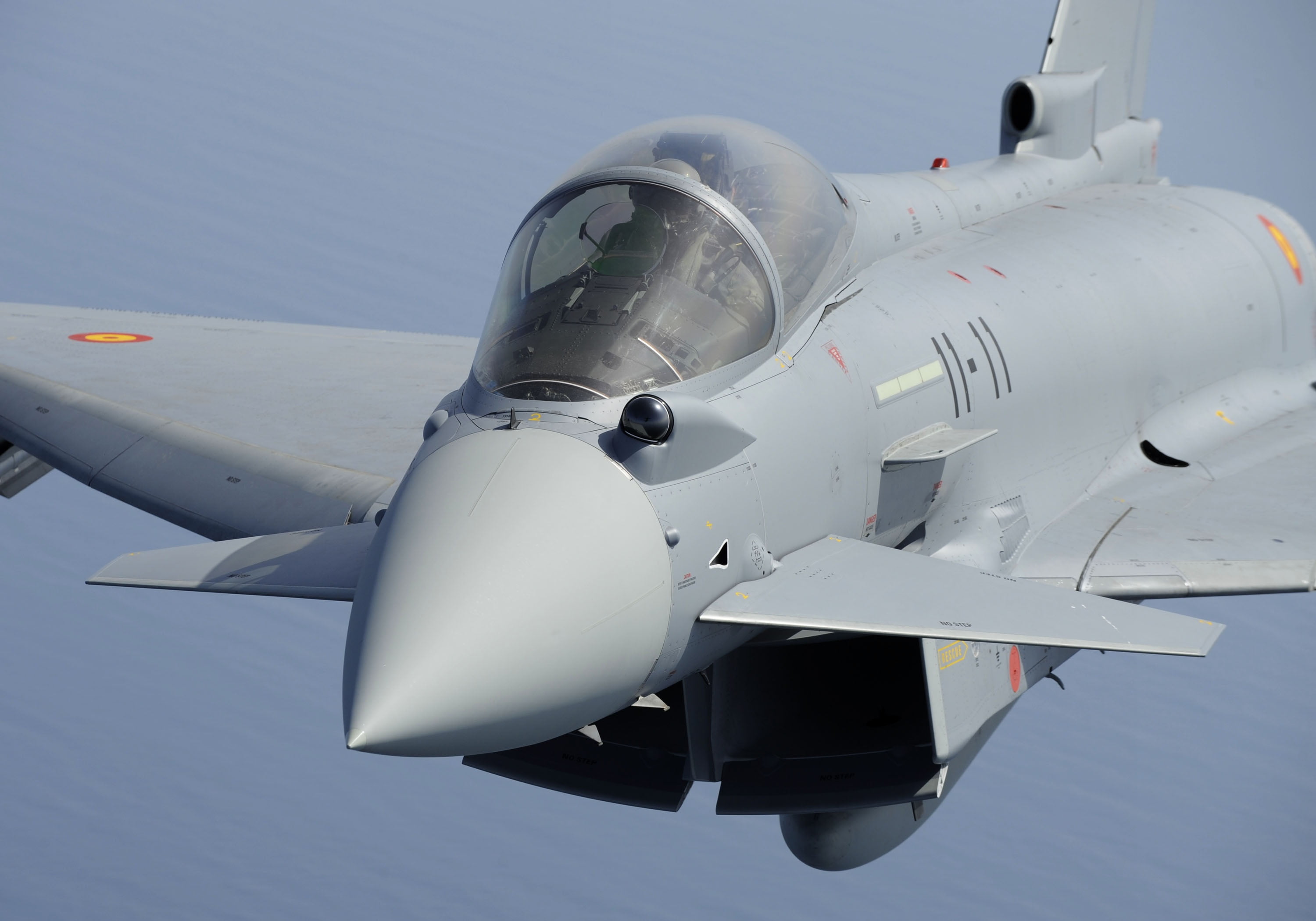 Eurofighter Typhoon, The air force of Spain, ILS, PGO, 2K, Fighter, Pilot, RL, HD Wallpaper