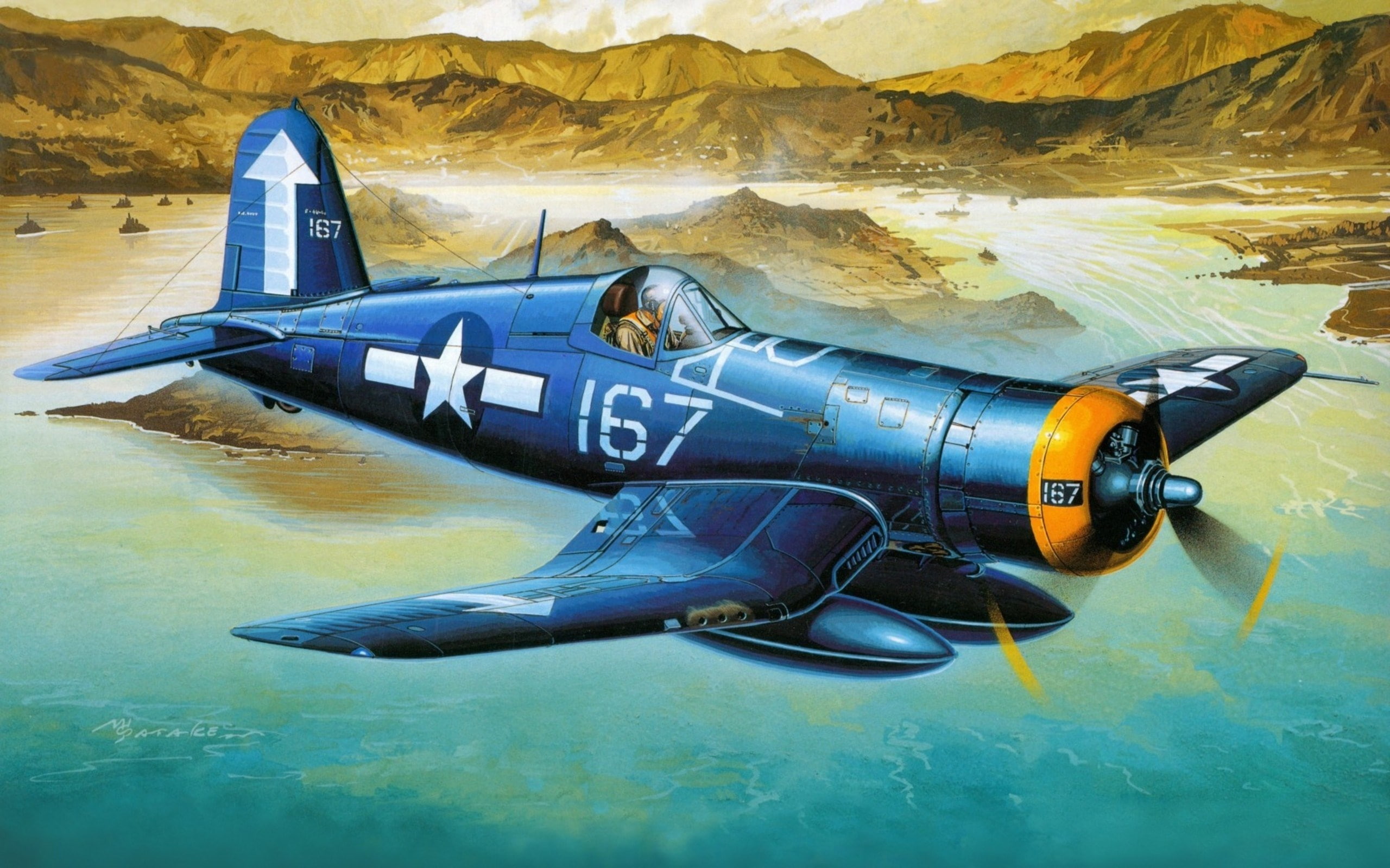 2K, vought f4u corsair, HD Wallpaper