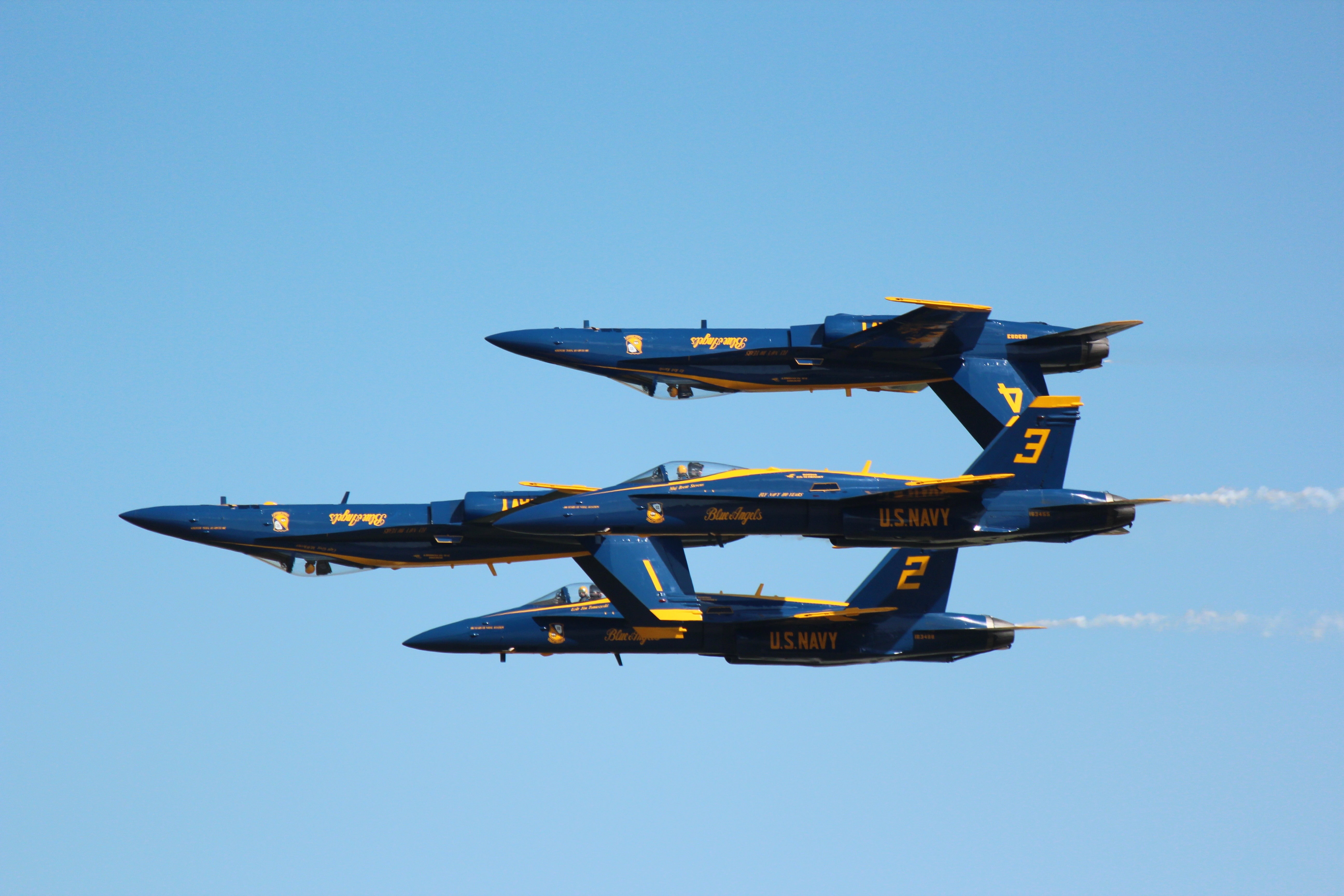 McDonnell Douglas F/A-18 Hornet, 5K, Blue Angels, aircraft, HD Wallpaper