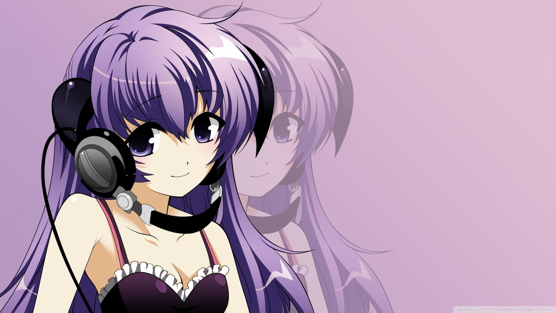 studio shot, Furude Hanyuu, sky, wall - building feature, music, no people, headset, protection, art and craft, technology, human representation, wearing, HD Wallpaper