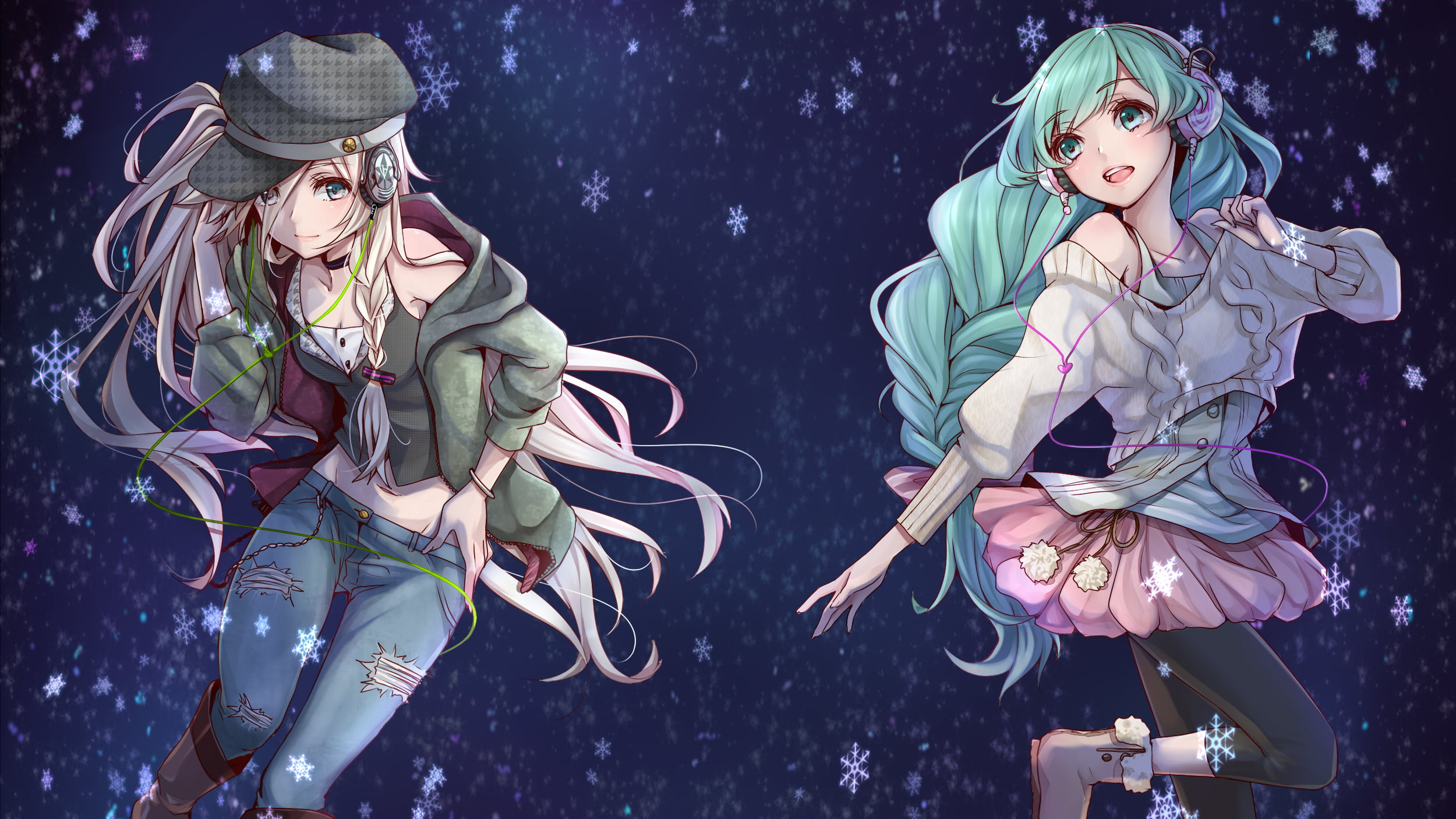 celebration, anime, women, nature, angel, human representation, hat, female likeness, creativity, blonde, outdoors, tree, art and craft, real people, aqua hair, HD Wallpaper