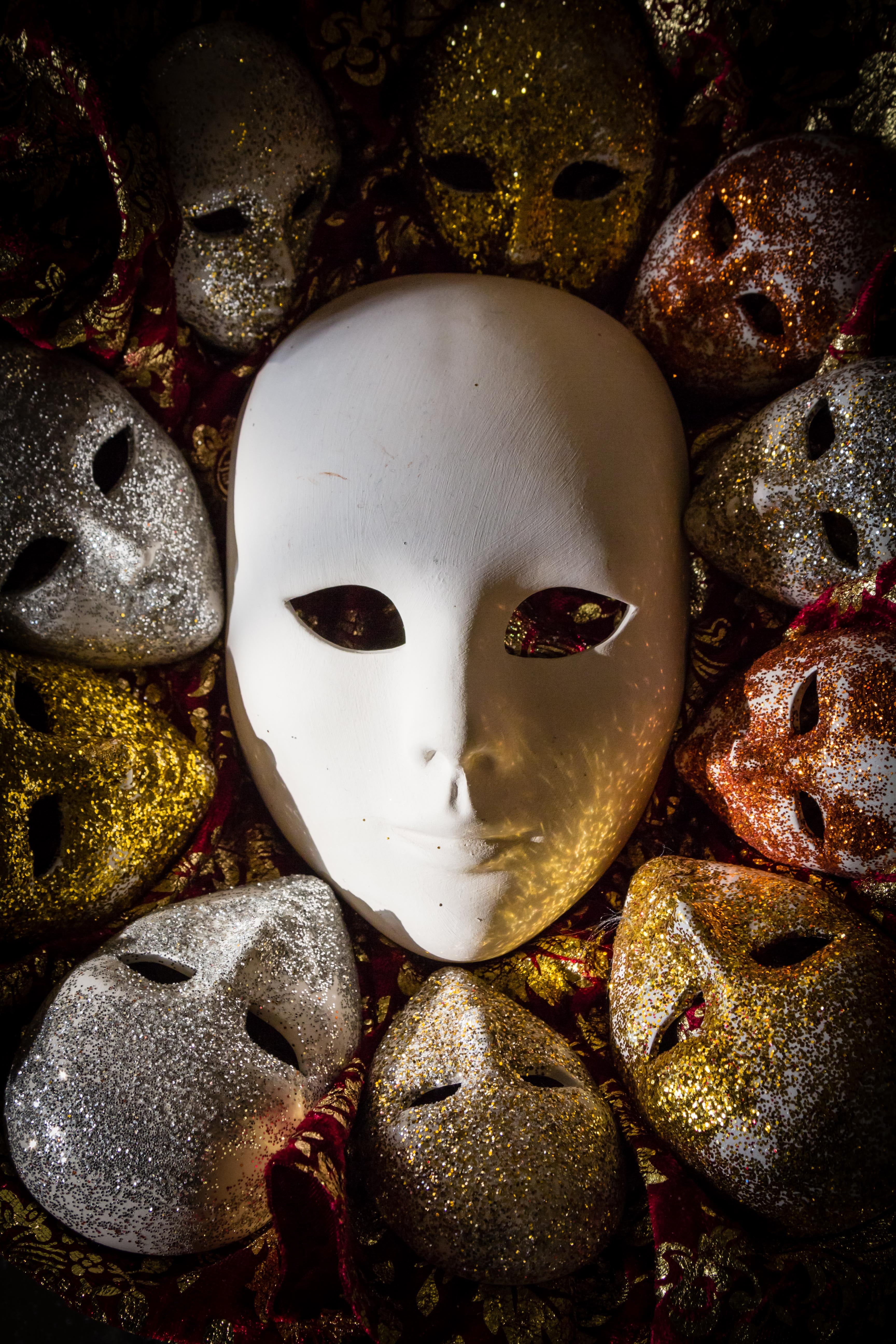 carnival, human representation, people, halloween, creativity, white, costume, horror, human body part, emotion, still life, male likeness, indoors, spooky, Phone HD Wallpaper