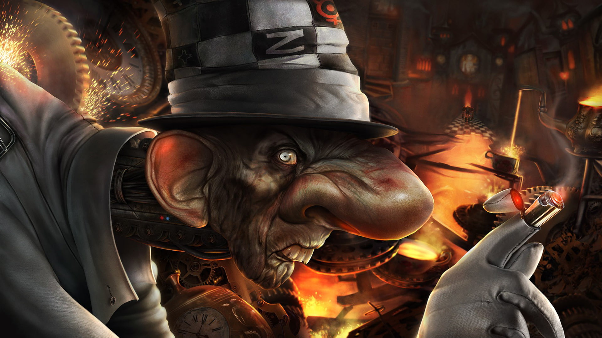 mad, fantasy, hd, the, wonderland, steampunk, alice, in, 1080P, hatter, HD Wallpaper