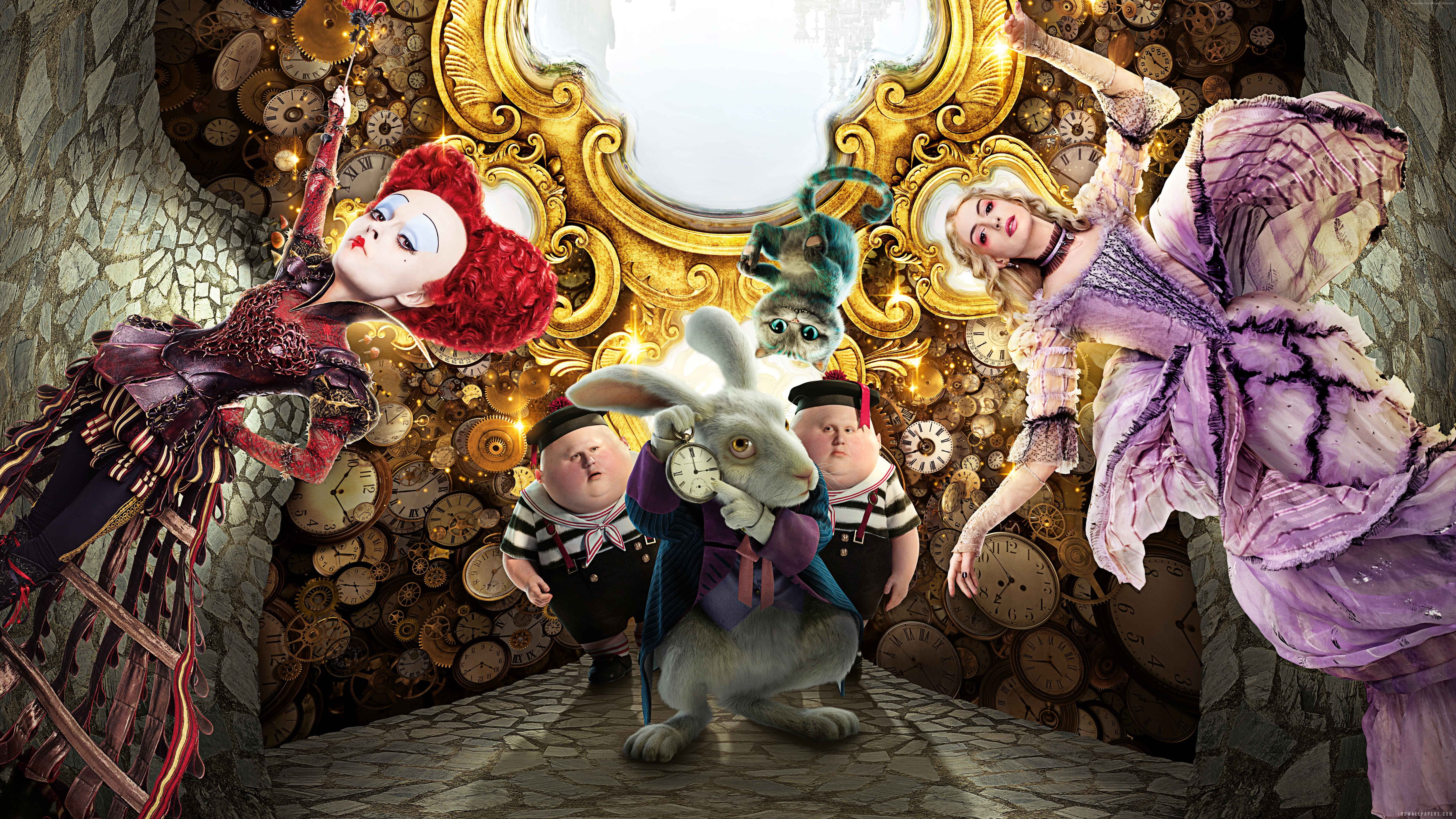 rabbit, 8K, Alice Through the Looking Glass, best movies of 2016, red queen, HD Wallpaper