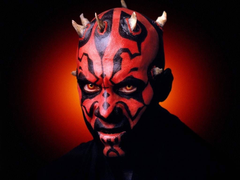 darth maul star wars sith, 480P, stage make-up, shock, portrait, dark, celebration, horror, halloween, paint, bizarre, monster - fictional character, face paint, HD Wallpaper