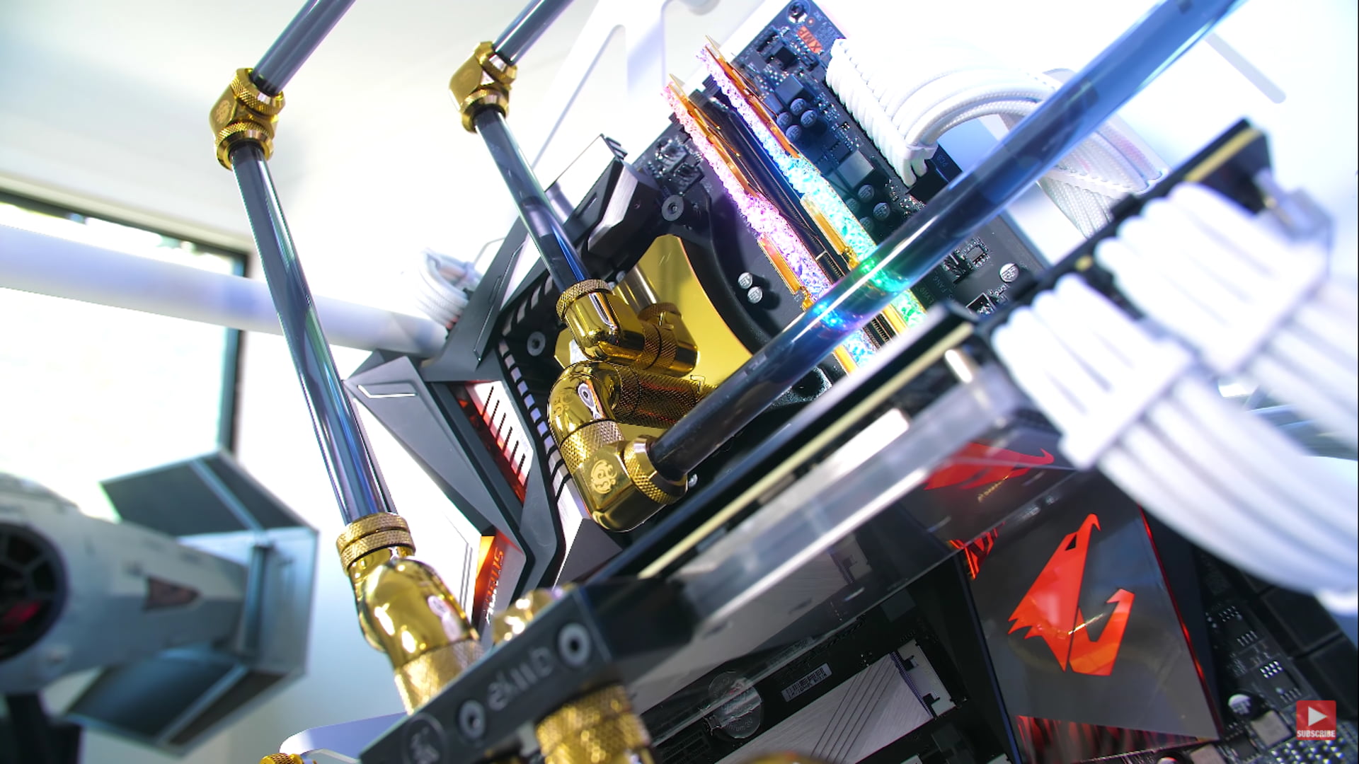 Trident Z, water cooling, 1080P, Pc build, HD Wallpaper