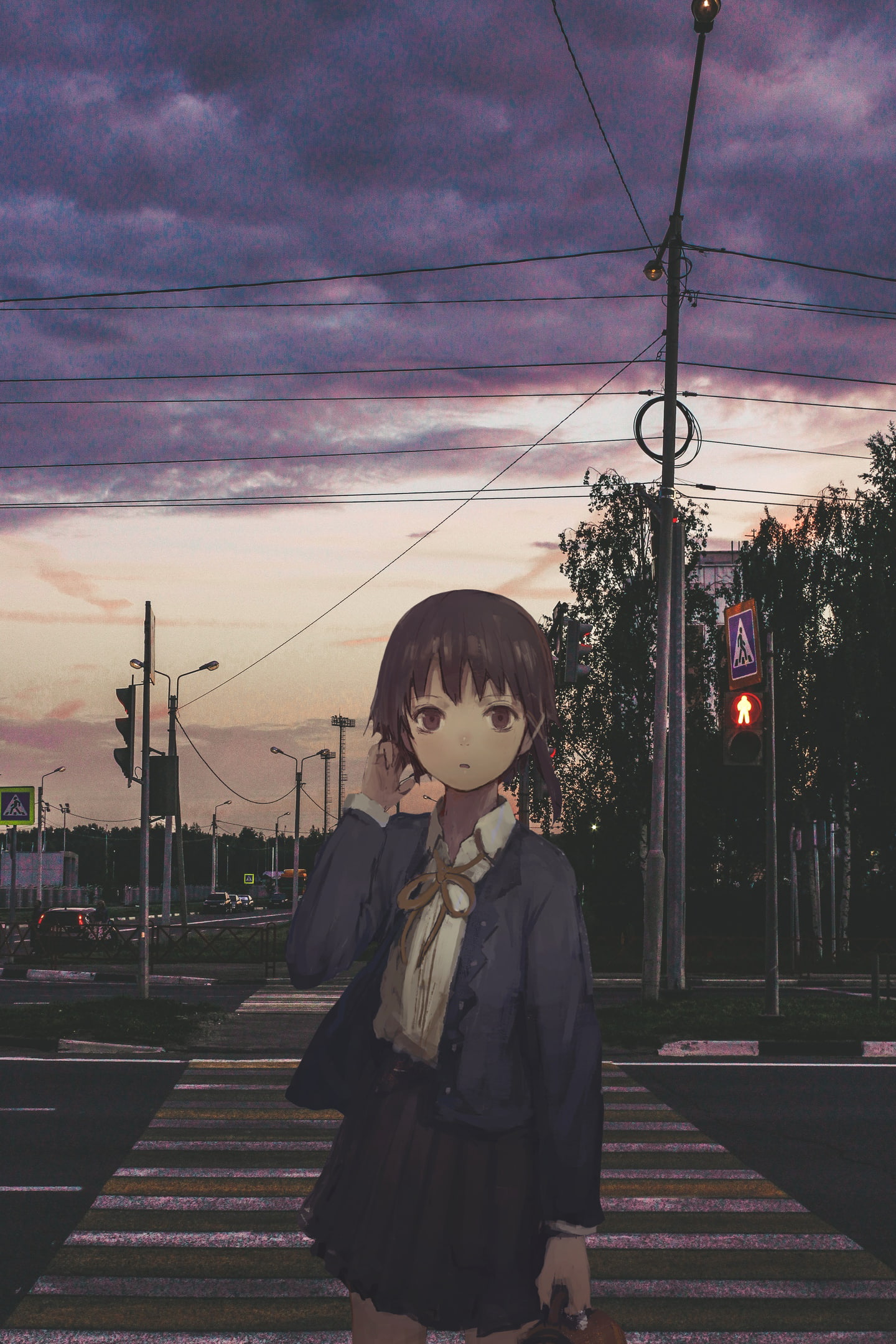 real people, clothing, women, 1080P, standing, lifestyles, shion (mirudakemann), road, day, front view, one person, outdoors, 2D, waist up, built structure, Phone HD Wallpaper