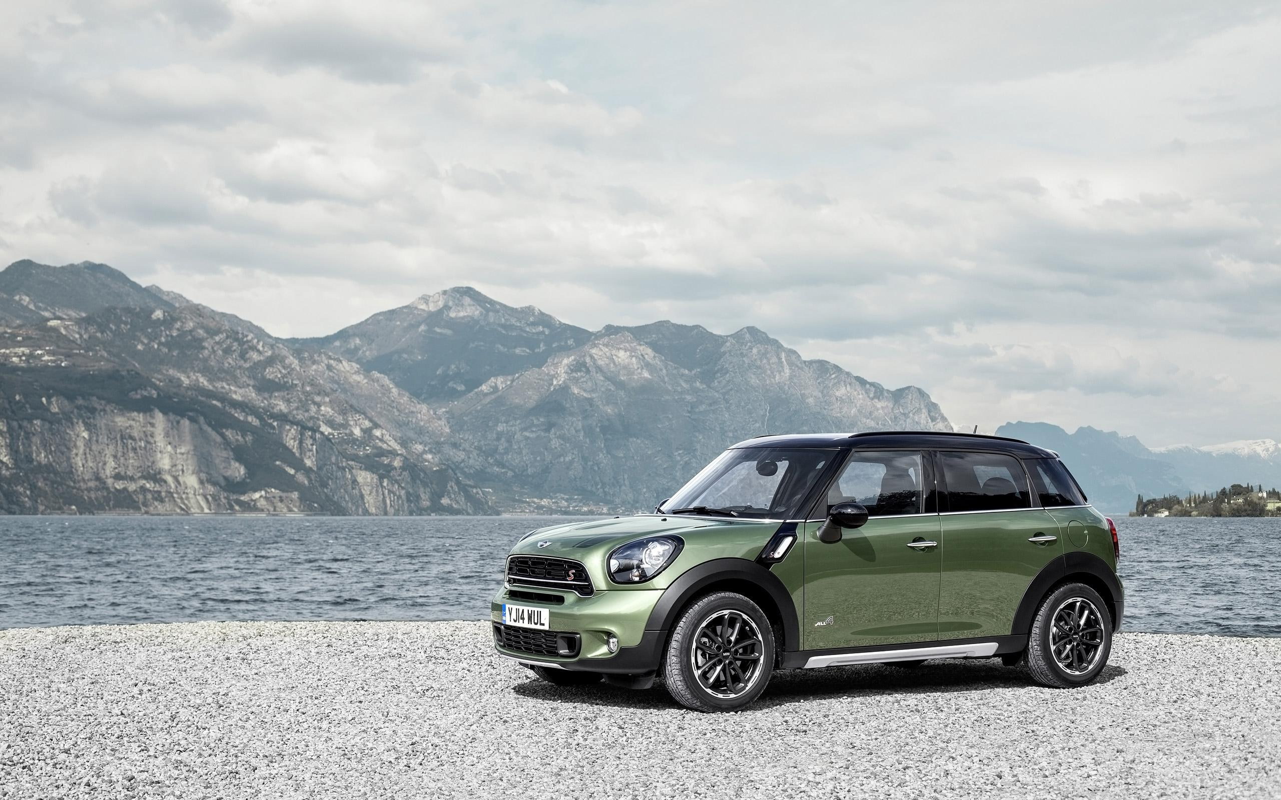 cooper, 2K, countryman, cars, green, mini, 2014, HD Wallpaper