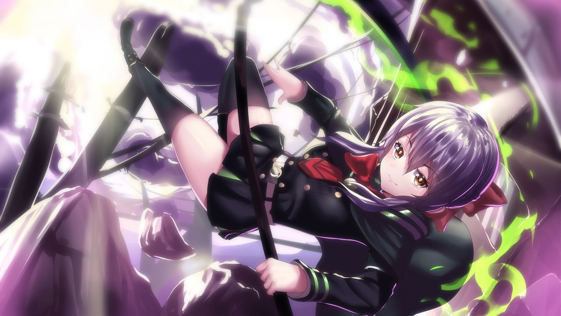Hiiragi Shinoa, 1080P, anime girls, Owari No Seraph, HD Wallpaper