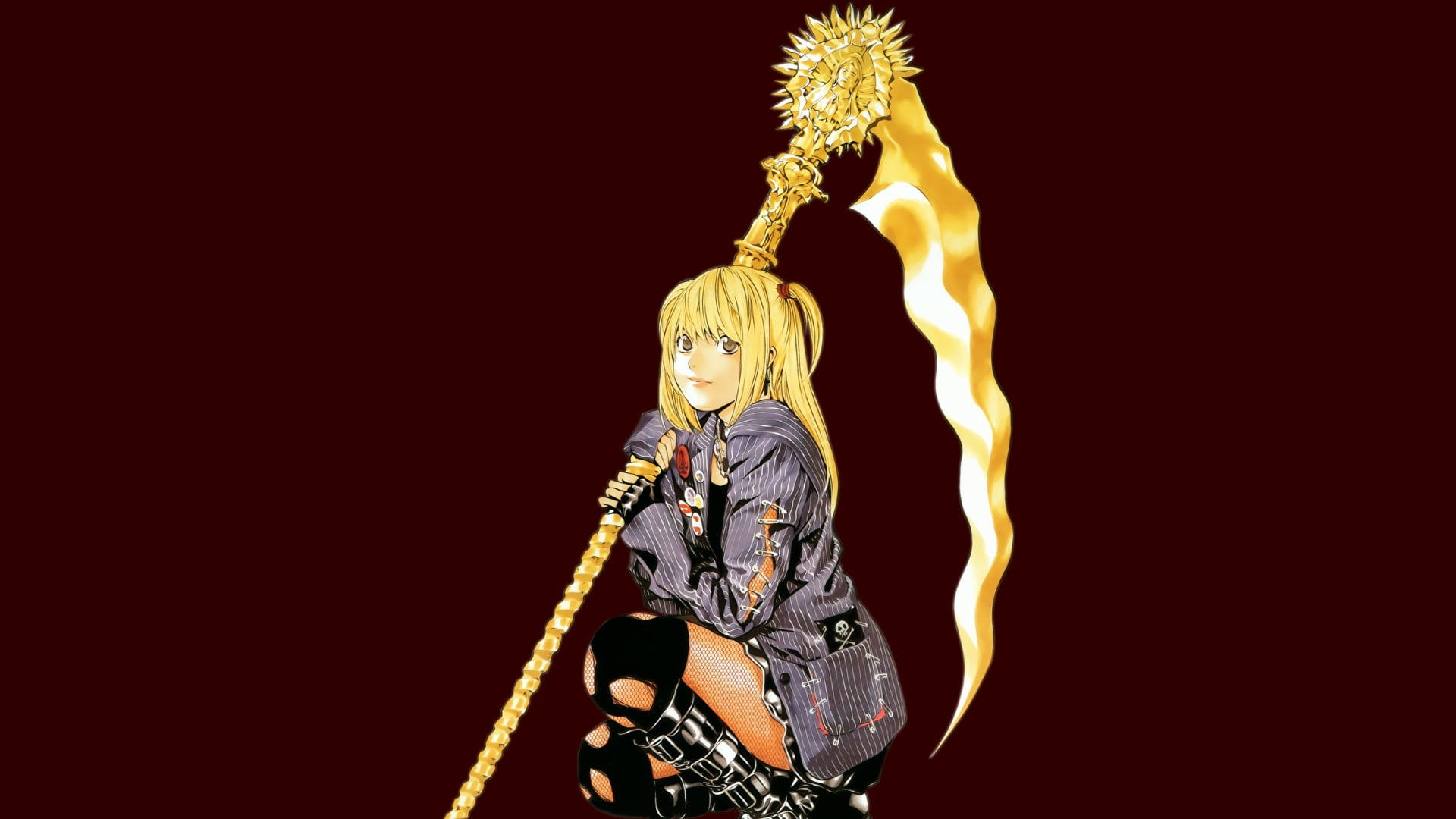 Death Note, blonde, 1080P, Amane Misa, anime girls, anime, simple background, HD Wallpaper