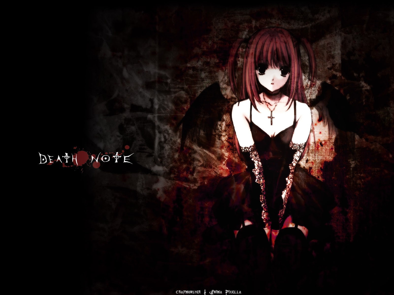 spooky, digital composite, Amane Misa, 720P, fear, front view, one person, portrait, looking at camera, celebration, Death Note, young adult, halloween, HD Wallpaper