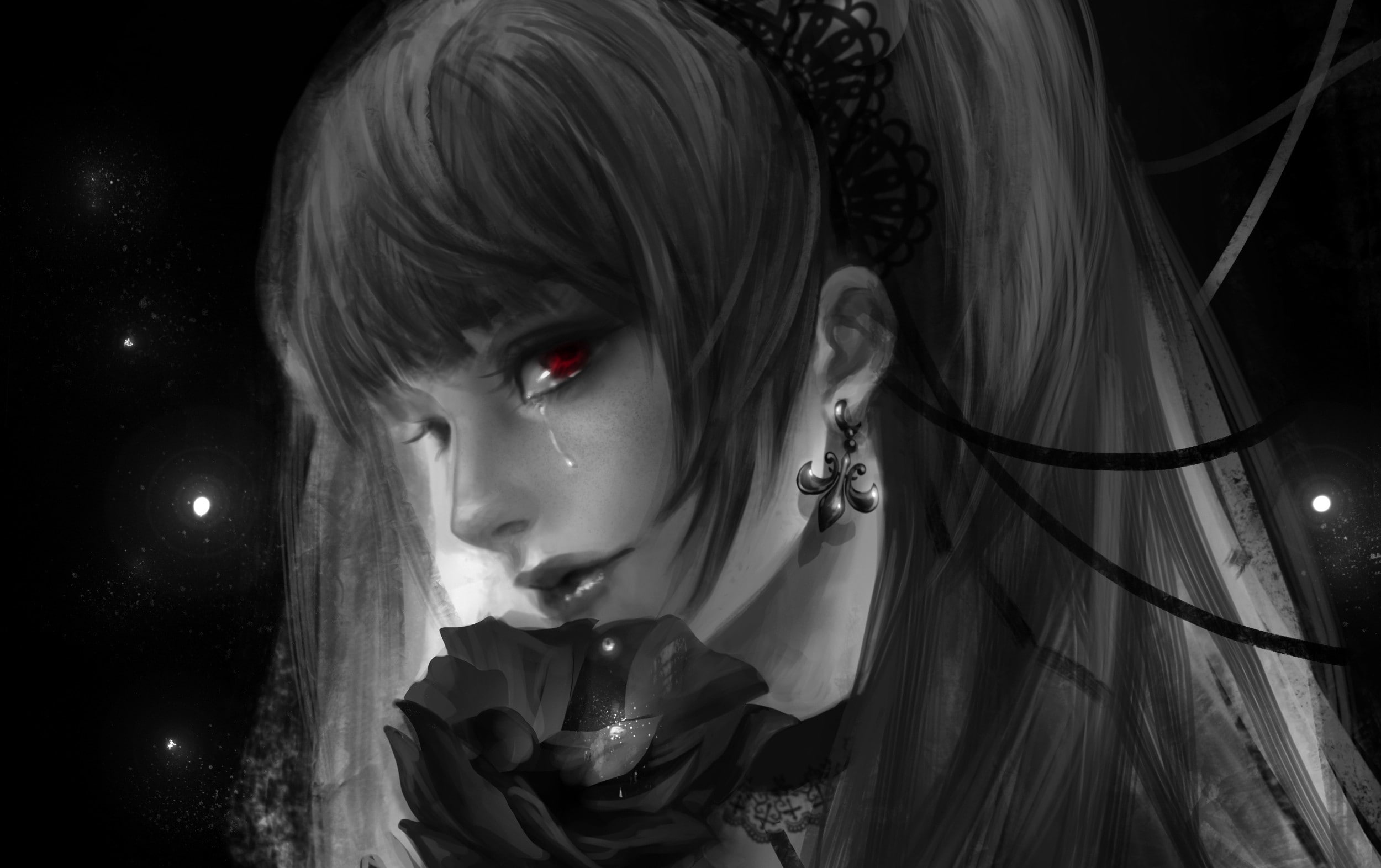 artwork, 1080P, anime girls, Death Note, Amane Misa, Gothic, HD Wallpaper