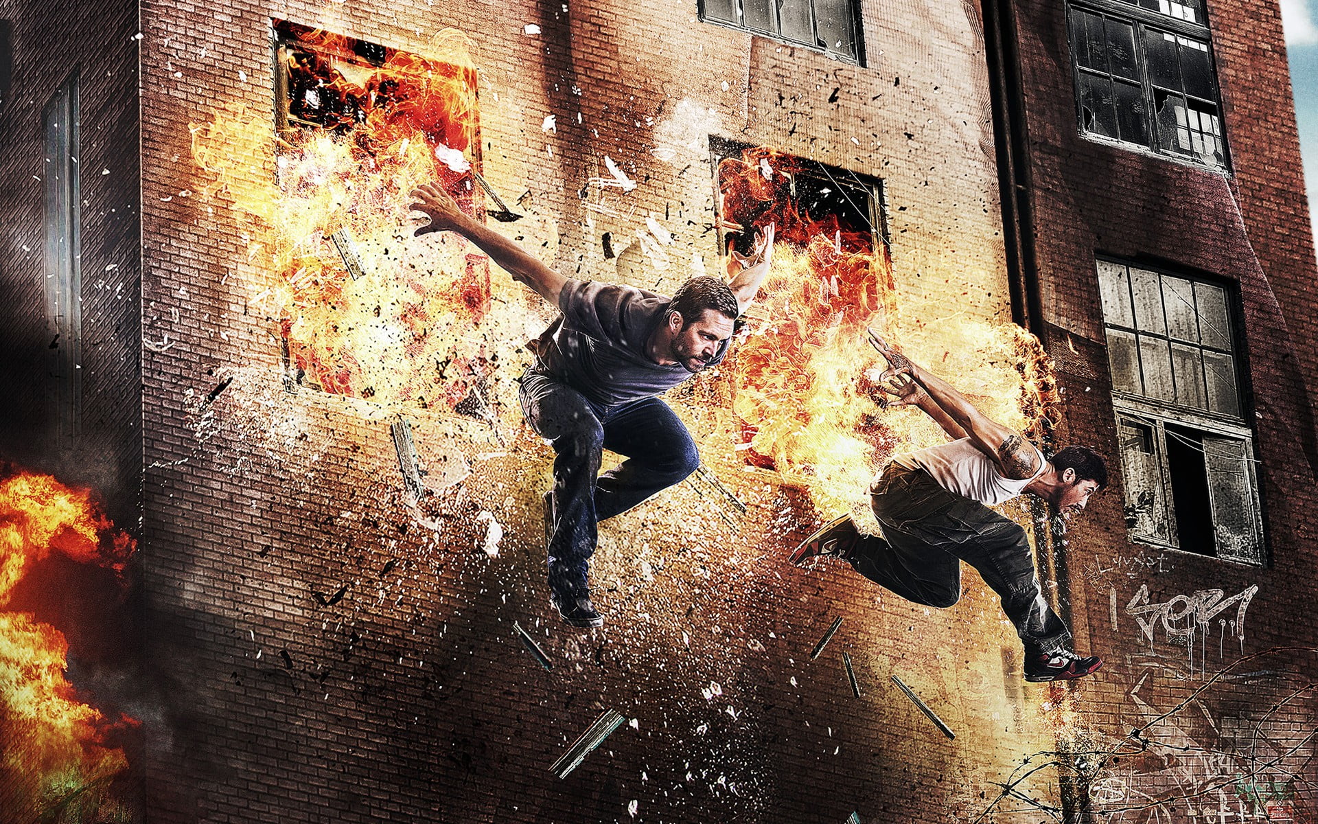 window, built structure, arms raised, adult, Paul Walker, fun, 1080P, people, women, real people, David Belle, leisure activity, outdoors, motion, explosion, HD Wallpaper