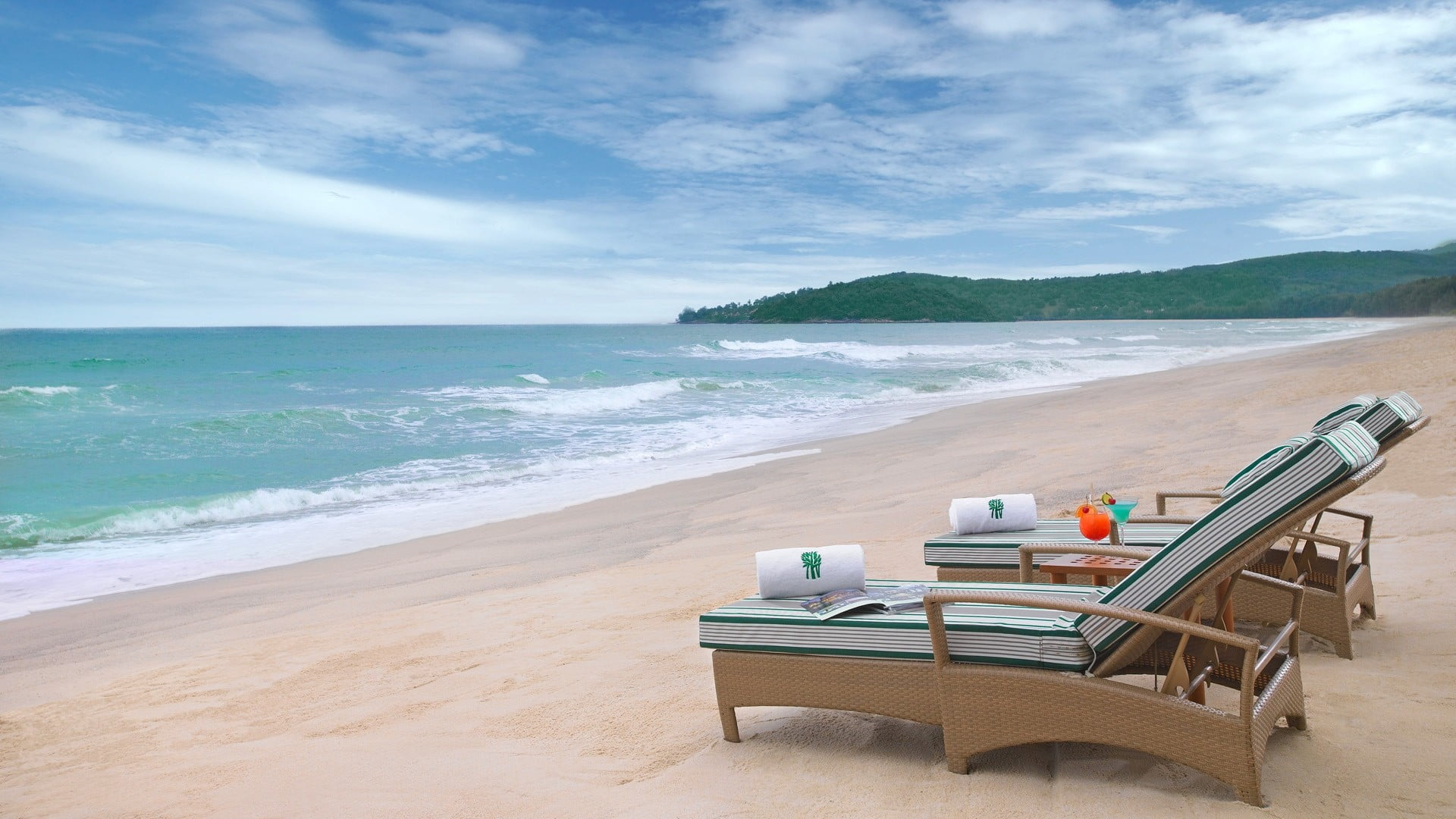 sand, horizon over water, seat, beauty in nature, sofa, landscape, wave, land, sky, wooden, no people, brown, chair, vacations, trip, motion, beach, bed, HD Wallpaper