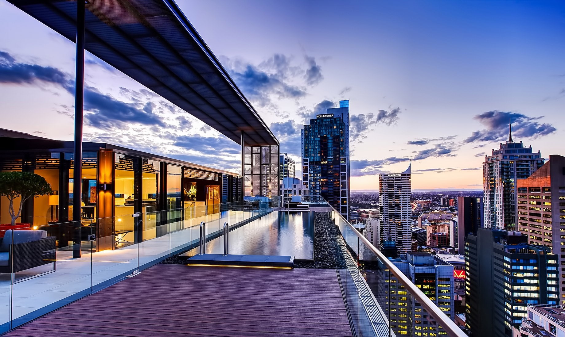 architecture, illuminated, building exterior, financial district, outdoors, glass - material, built structure, modern, transportation, building, 720P, HD Wallpaper