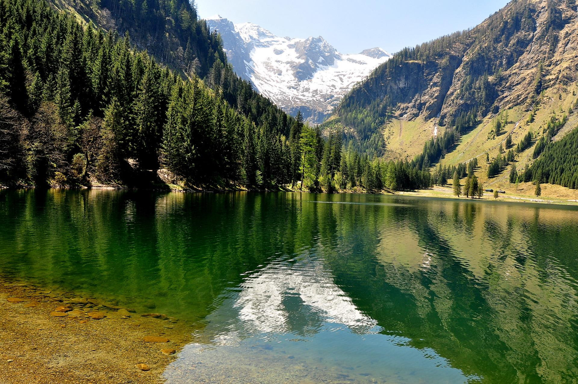 seen, black, nature and landscapes, loch, austria, lake, 1080P, HD Wallpaper