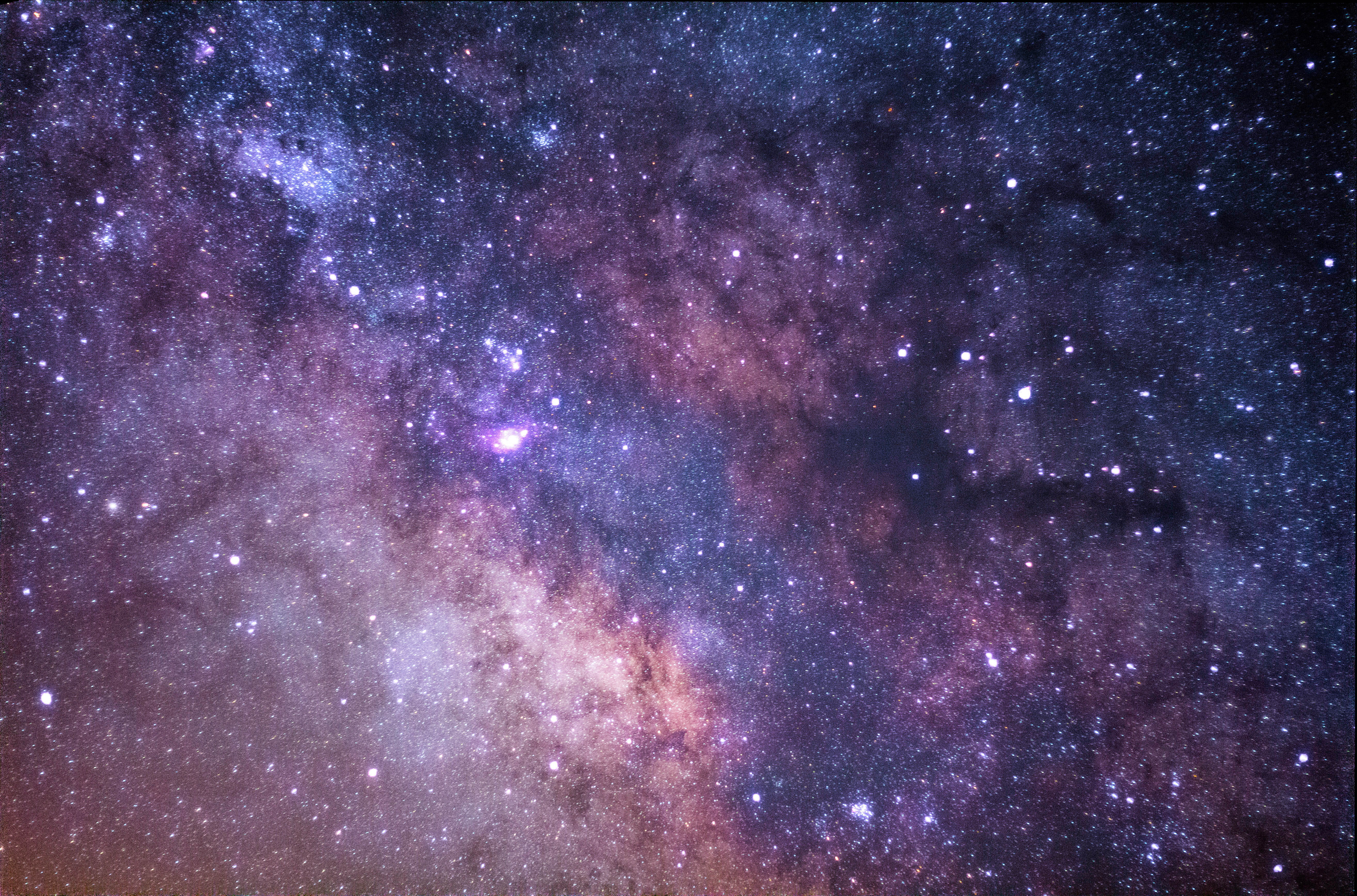 star - space, beauty in nature, seen, purple, scenics - nature, rocky, mountain, milky way, luminosity, nature, sky, majestic, 5K, galaxy, globular star cluster, HD Wallpaper