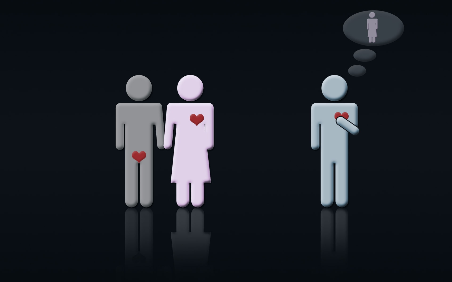 illustration, woman, 1080P, story, funny couple, love, man, funny, background, HD Wallpaper