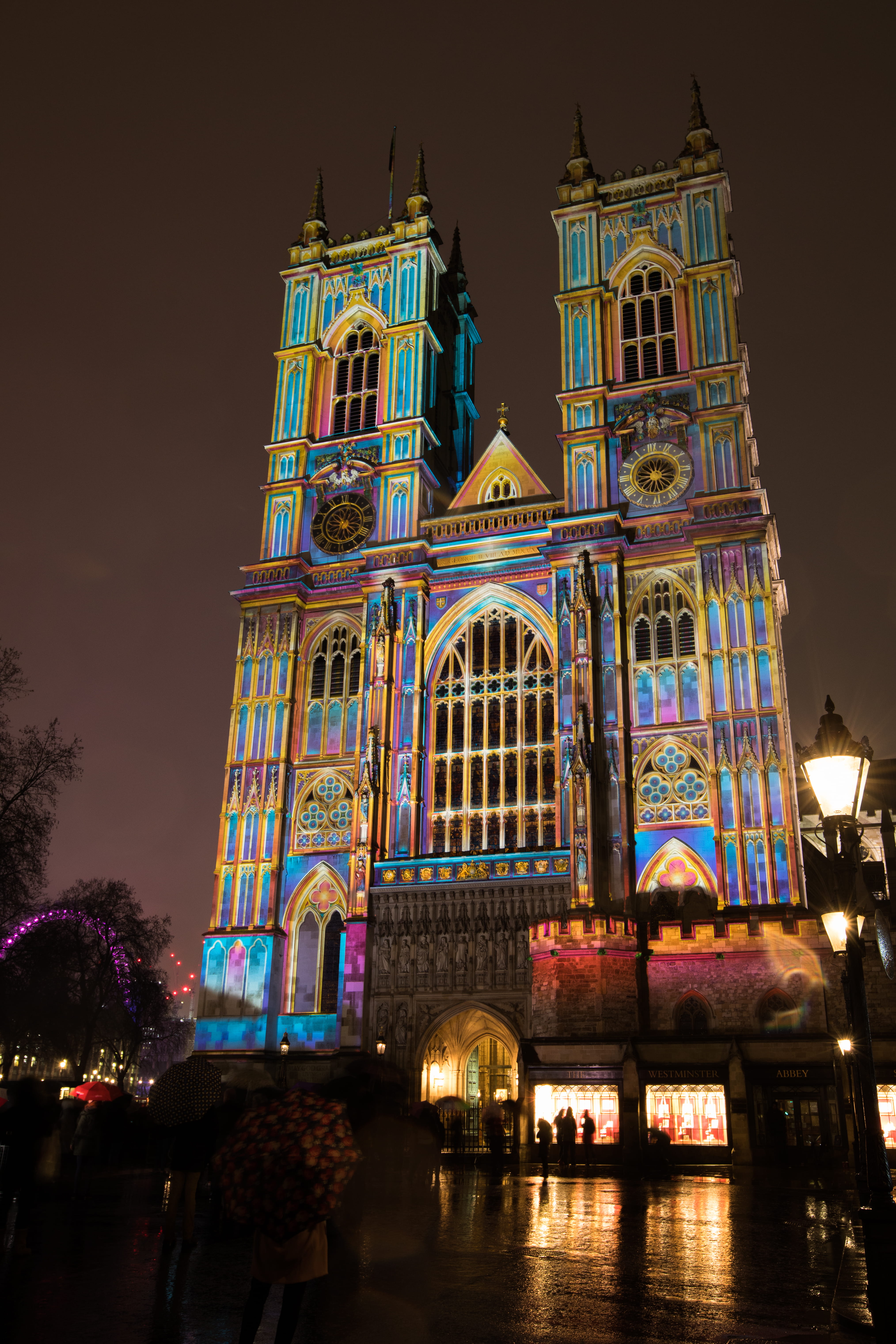 travel destinations, built structure, low angle view, religion, 5K, spirituality, nature, westminster, building exterior, night, lumiere festival, westminter abbey, Phone HD Wallpaper