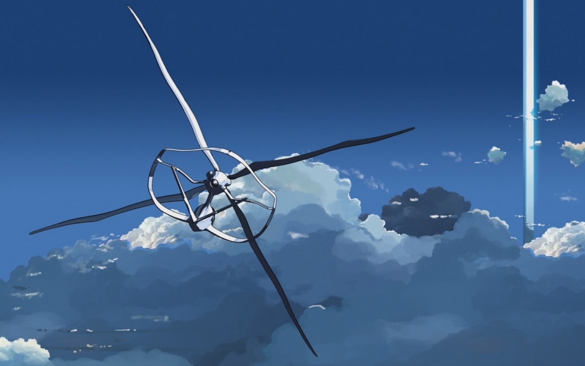 animal themes, sunlight, electricity, metal, The Place Promised In Our Early Days, clouds, beauty in nature, tree, fuel and power generation, Makoto Shinkai, HD Wallpaper