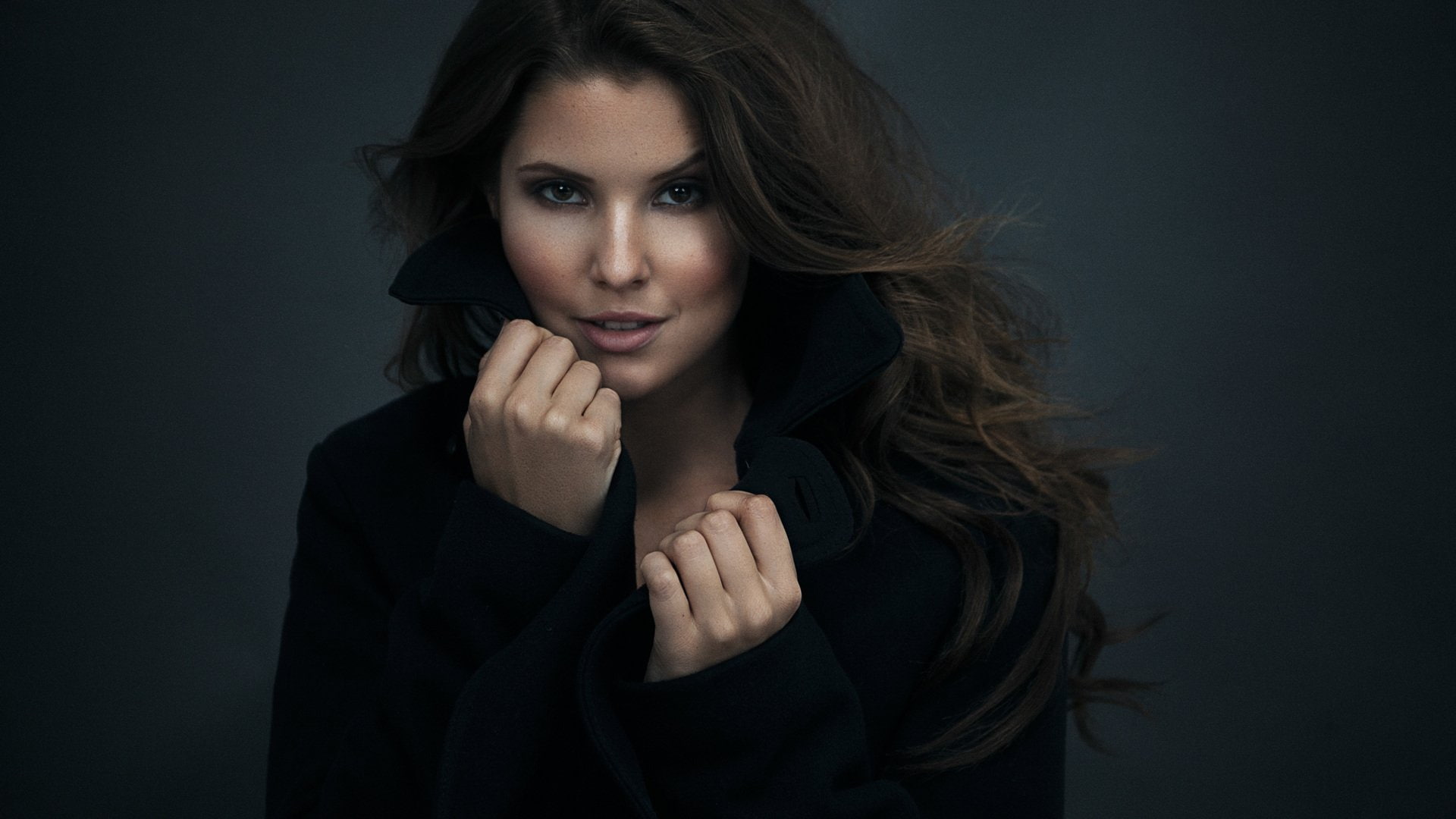 Girl, Woman, Brunette, Brown Eyes, Women, Long Hair, 1080P, Amanda Cerny, HD Wallpaper