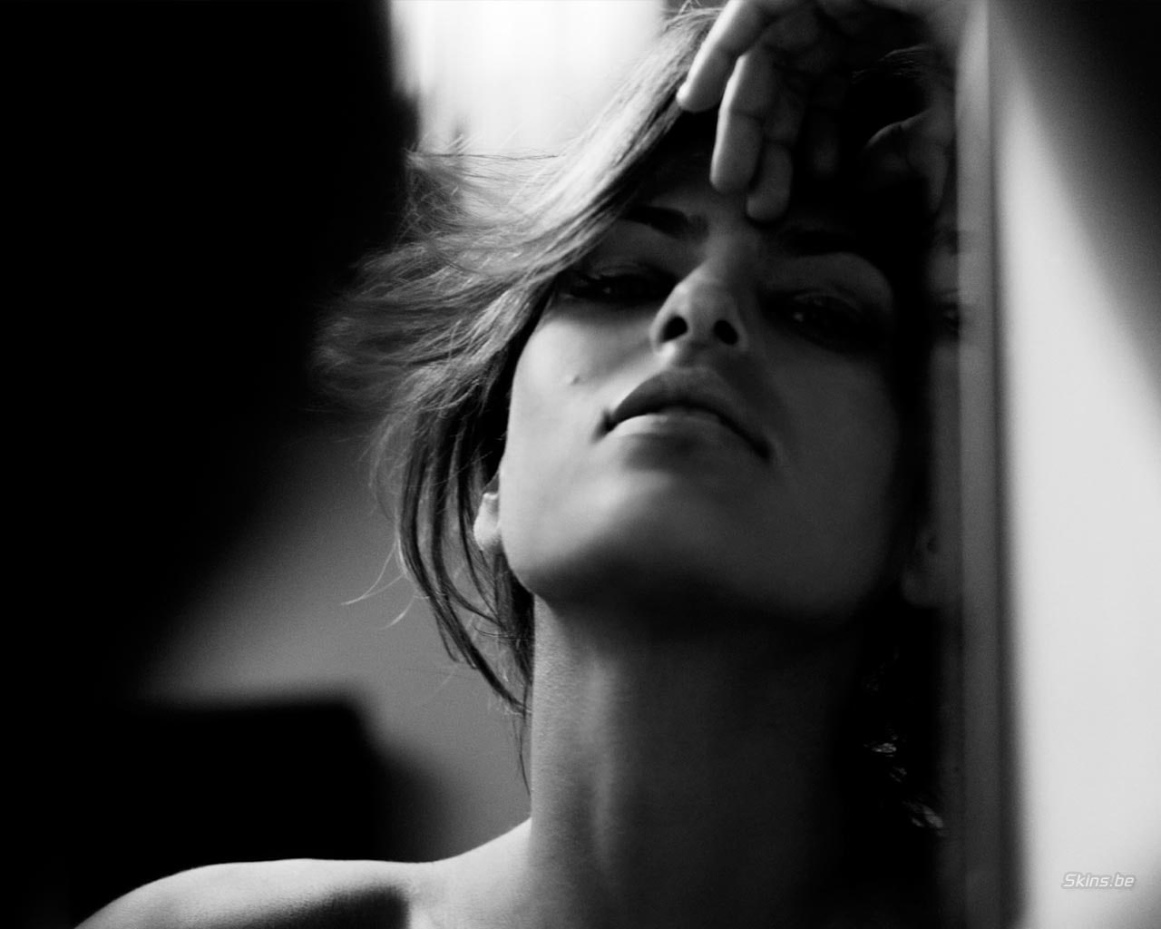 mendes, 720P, Eva Mendes, monochrome, art, grayscale, eva, hd, HD Wallpaper