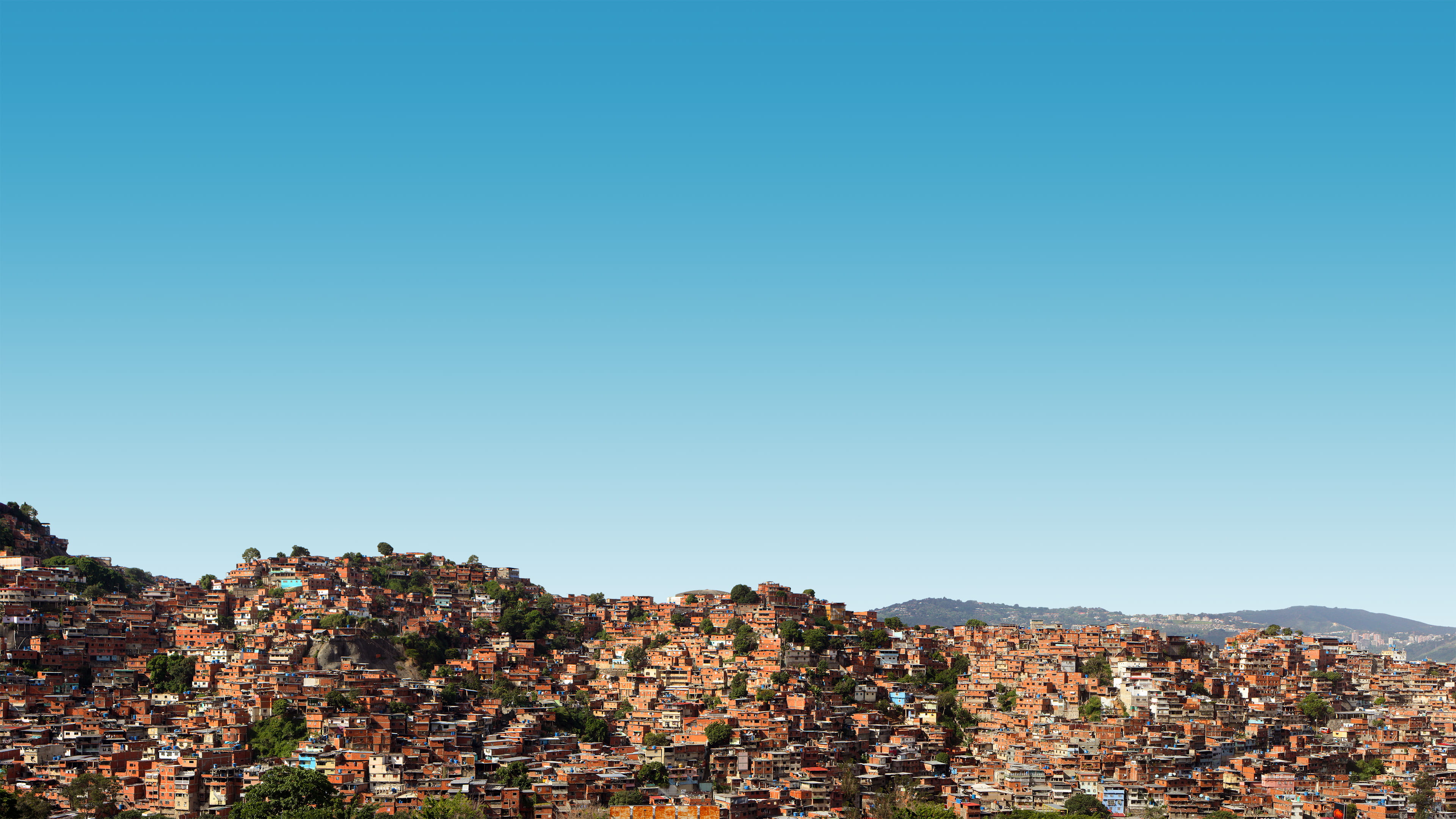 outdoors, petare, city, sky, barrio, buildings, apartment, town, built structure, building exterior, 4K, nature, blue, building, landscape, architecture, HD Wallpaper