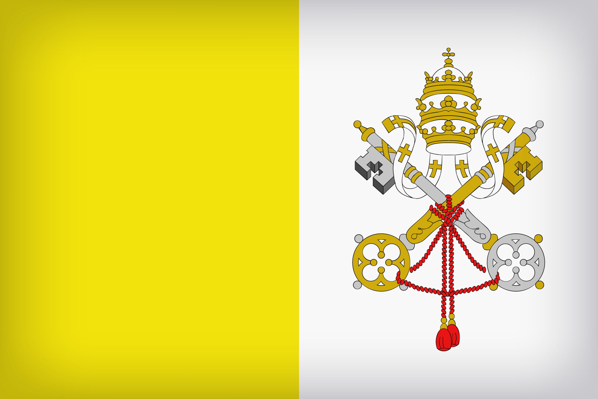 Flags, Flag of Vatican City, 1080P, Flag, HD Wallpaper