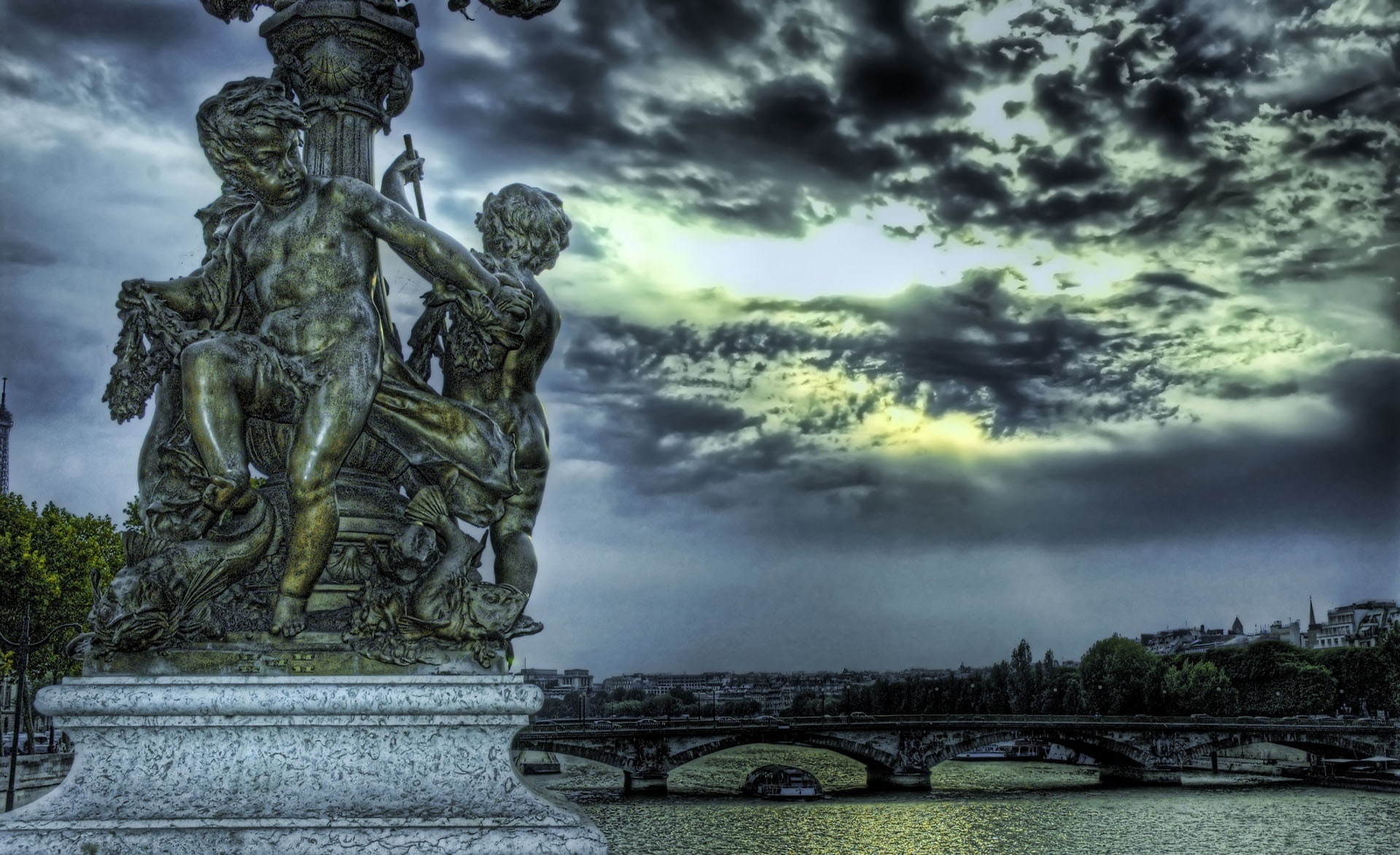 Aero, Statuary, hdr, Angels, Creative, 1080P, HD Wallpaper