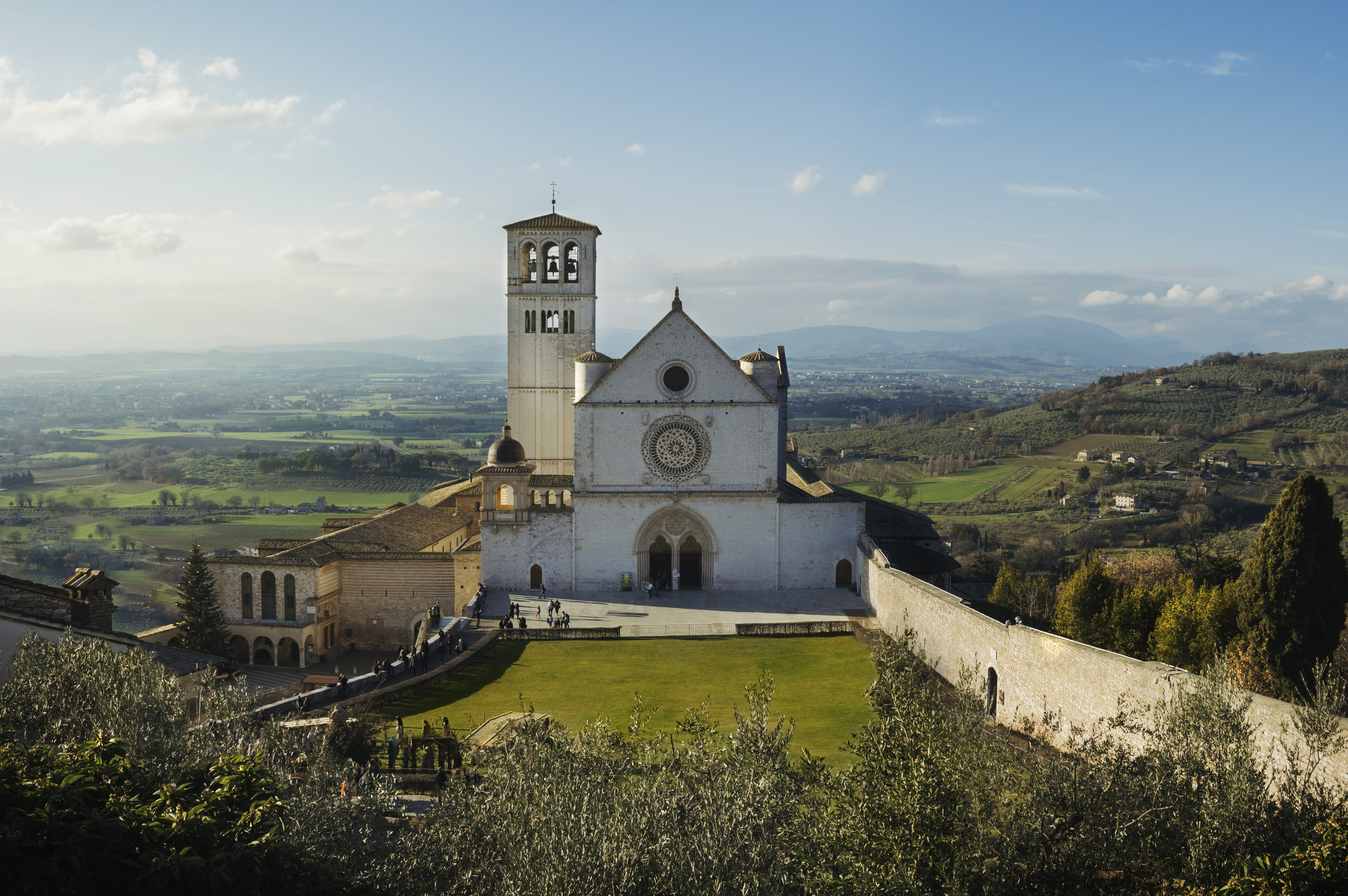 no people, umbria, building exterior, reigion, monument, belief, tree, day, plant, landscape, building, spirituality, nature, sky, 5K, history, architecture, HD Wallpaper