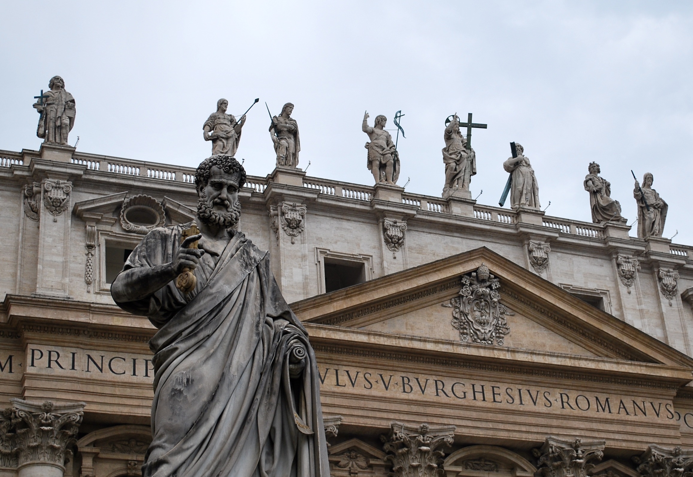 day, tourism, low angle view, peter, city, vatican, exterior, travel destinations, roma, italian, ornate, catholic, craft, no people, creativity, architecture, HD Wallpaper