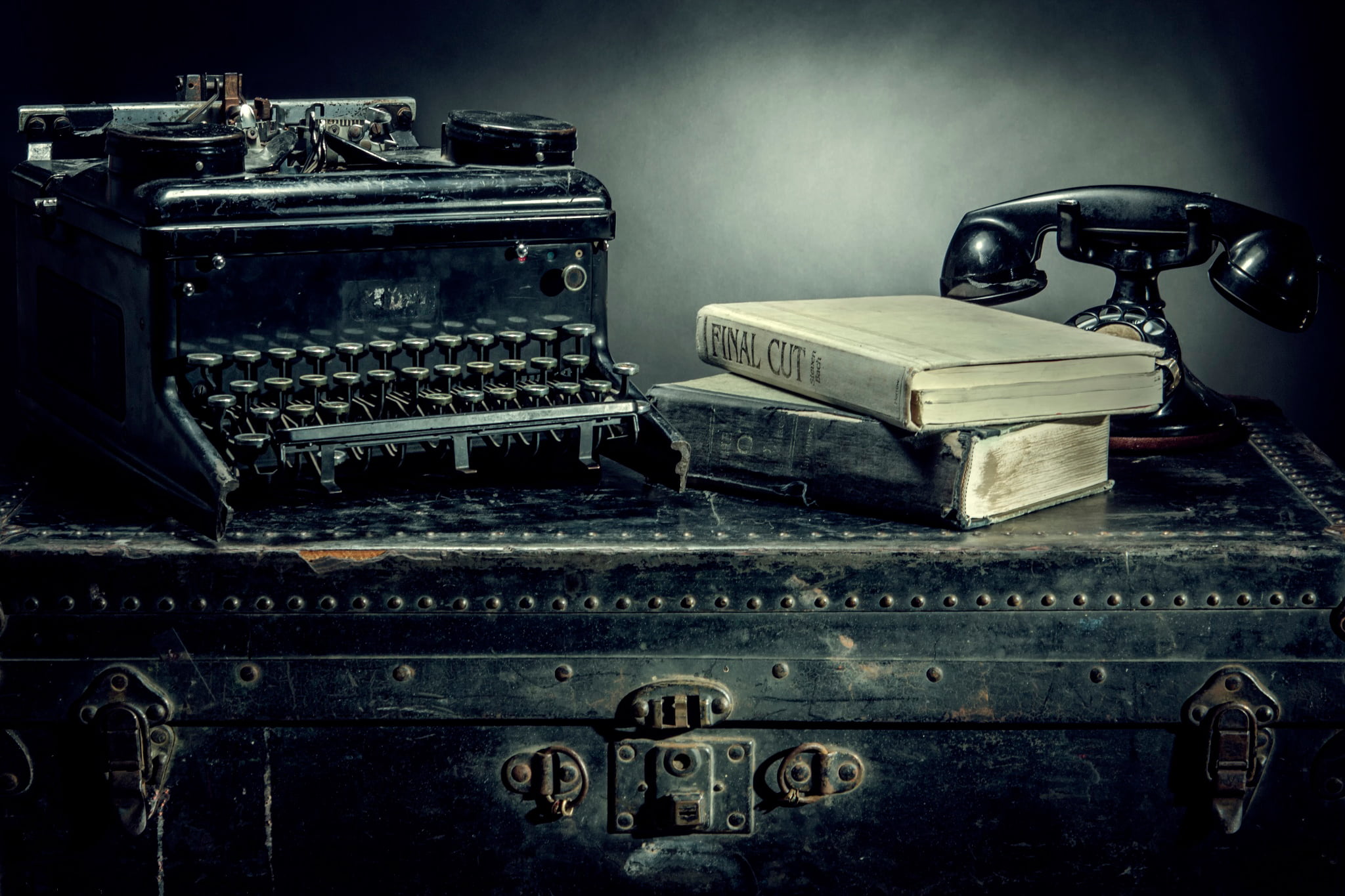 sepia Toned, no People, 1080P, Vintage, correspondence, indoors, author, paper, still, classic, technology, equipment, desk, typewriter, old, obsolete, HD Wallpaper