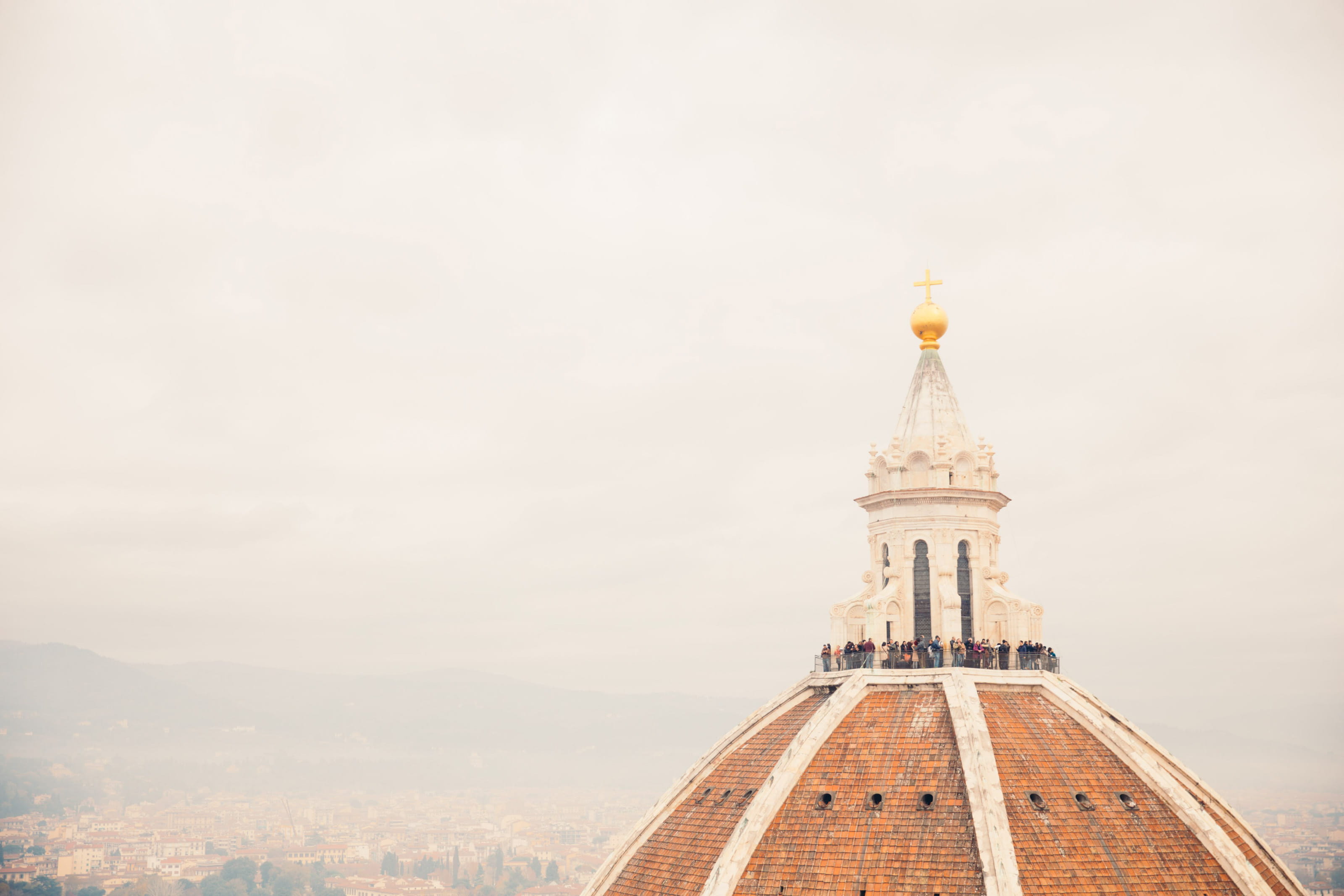 roof, culture, italy, place of worship, sightseeing, landmark, copy space, outdoors, history, city, basilica, cloud - sky, florence cathedral, religion, HD Wallpaper
