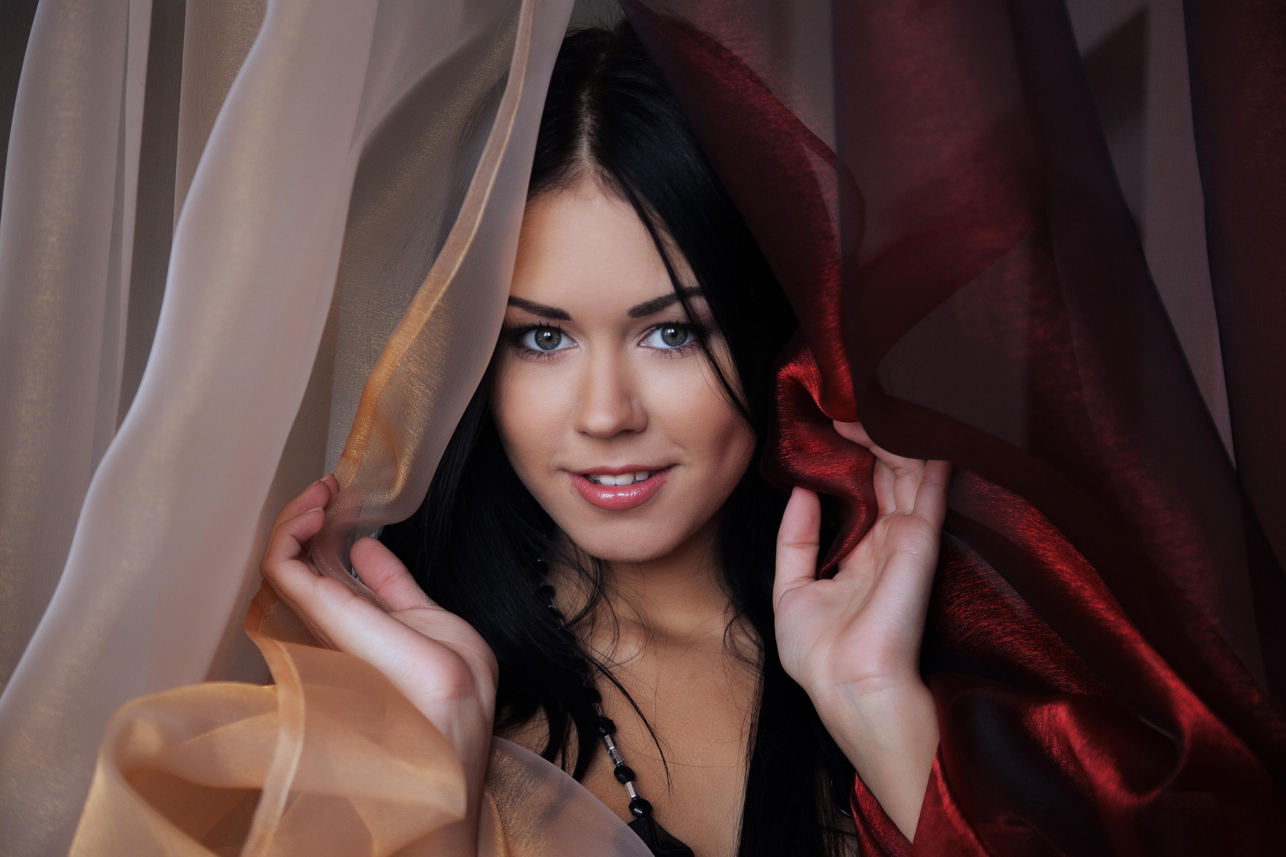 B, Girls, Macy, 4K, Glance, girl, Brunette, HD Wallpaper