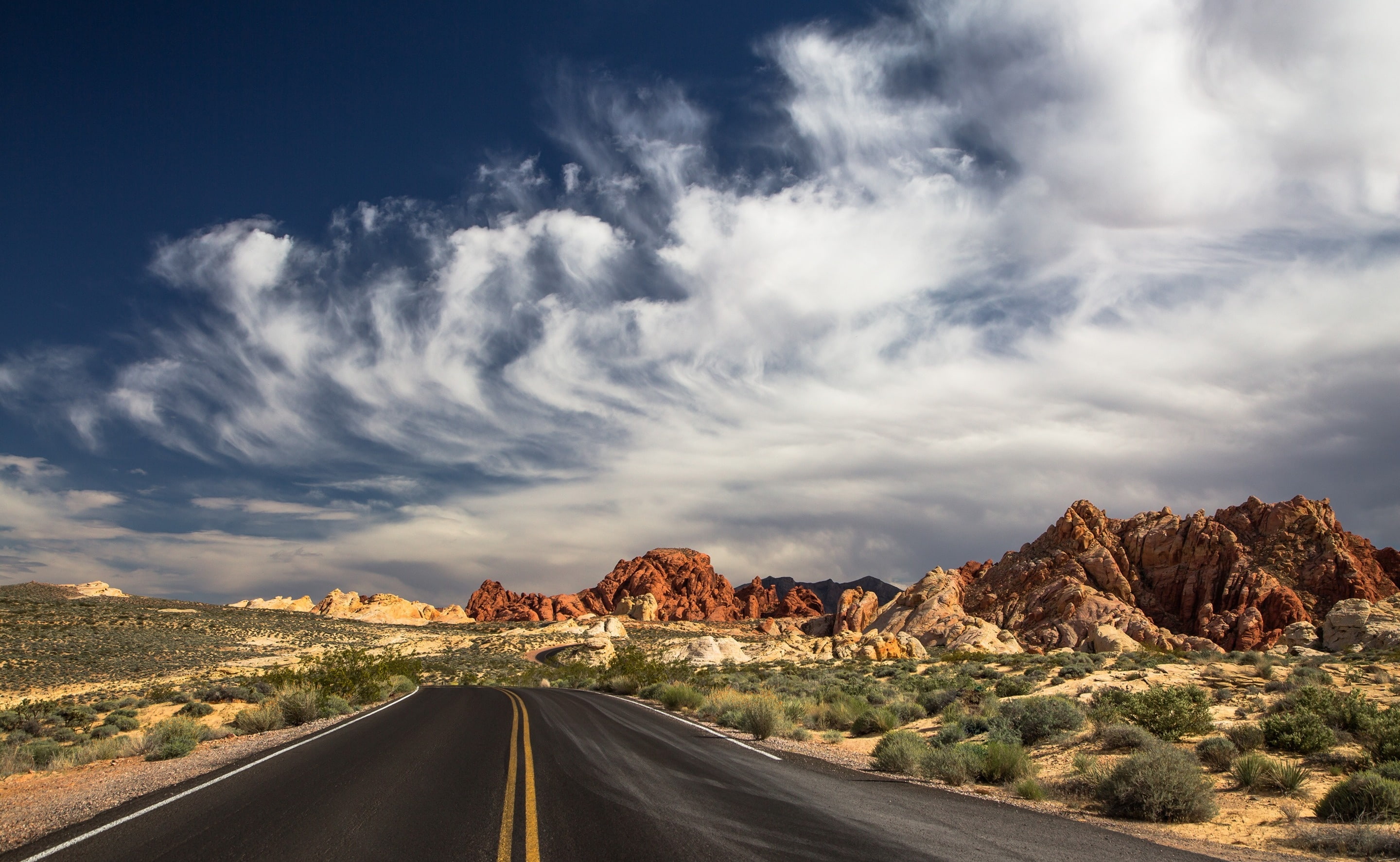 tranquility, non-urban scene, Nevada, park, landscape, climate, rock, the way forward, outdoors, rock formation, mountain, scenics - nature, fire, formation, HD Wallpaper