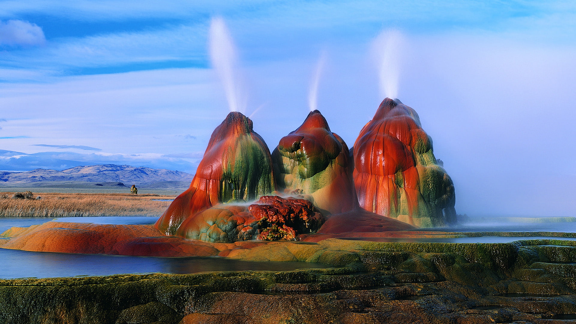  hd, nevada, geyser, 1080P, photography, fly, usa, landscape, HD Wallpaper