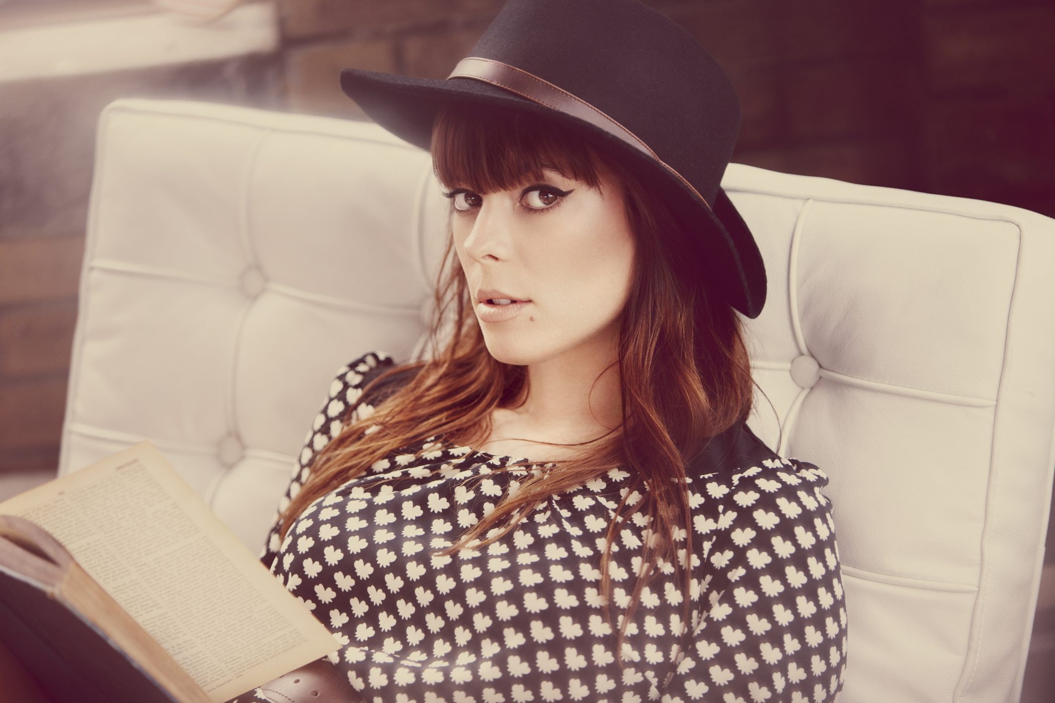 1080P, Lenka, girl, singer, hat, lenka kripac, HD Wallpaper