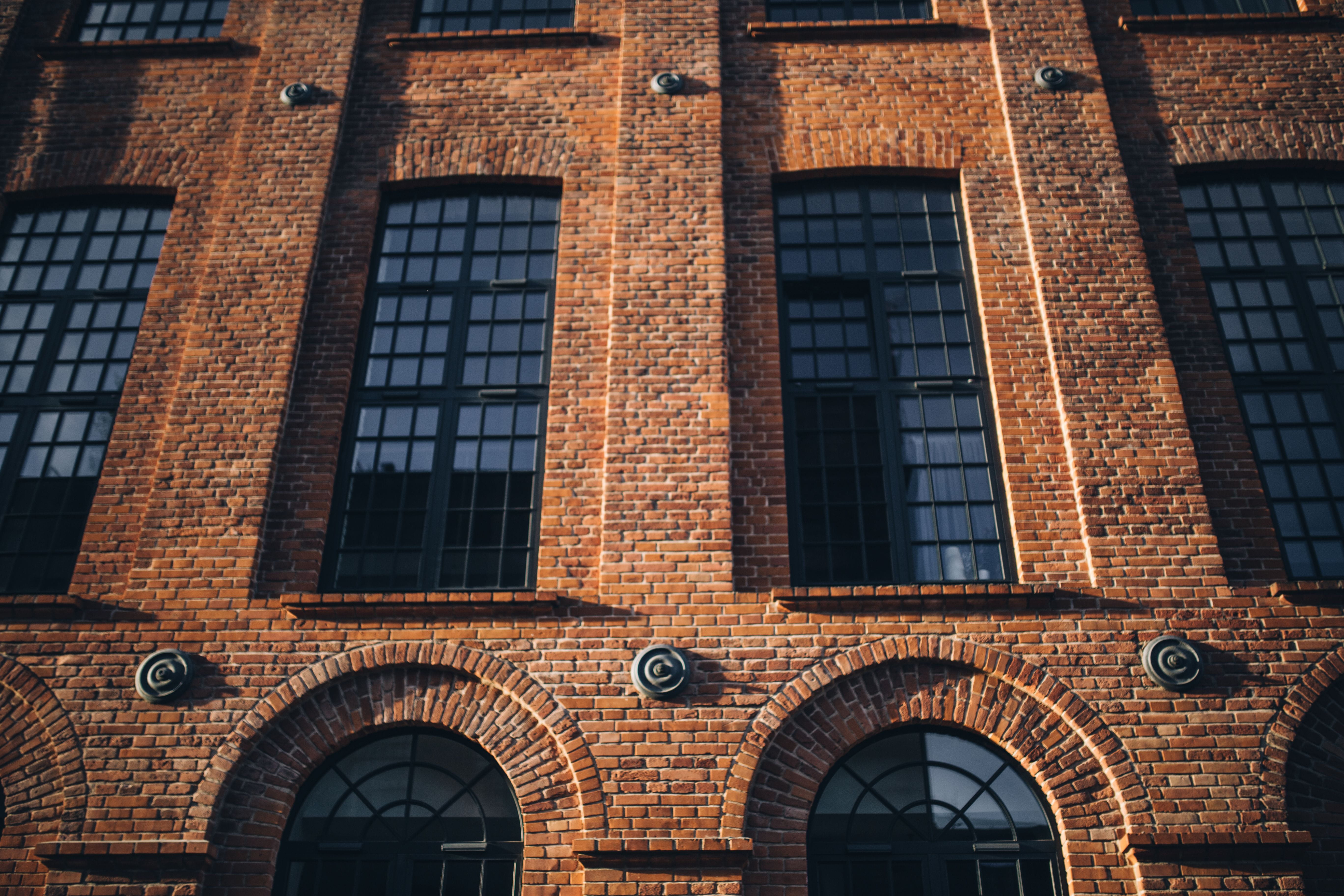 building, brick, sunlight, Poland, factory, city, historic, arch, window, architecture, nature, wall, architecture And Buildings, old, buildings, Lodz, HD Wallpaper