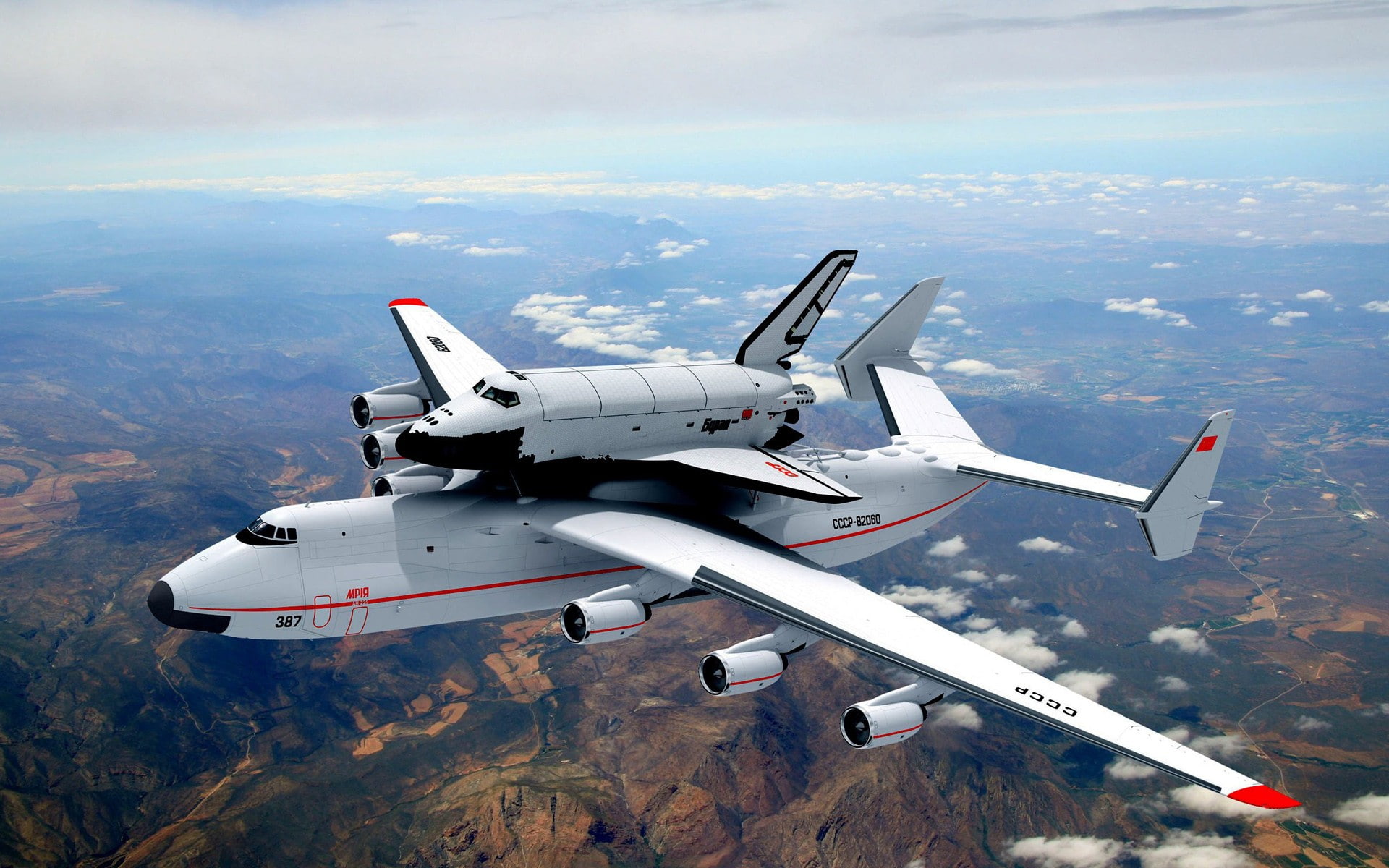 1080P, aircraft, space, buran, hd, Soviet, aircrafts, antonov, shuttle, art, x, HD Wallpaper
