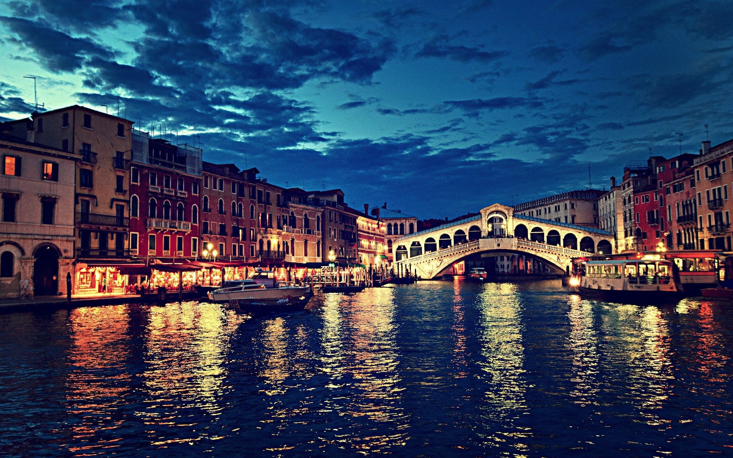 water, building, boat, colorful, landscape, Italy, city, Venice, house, 2K, HD Wallpaper