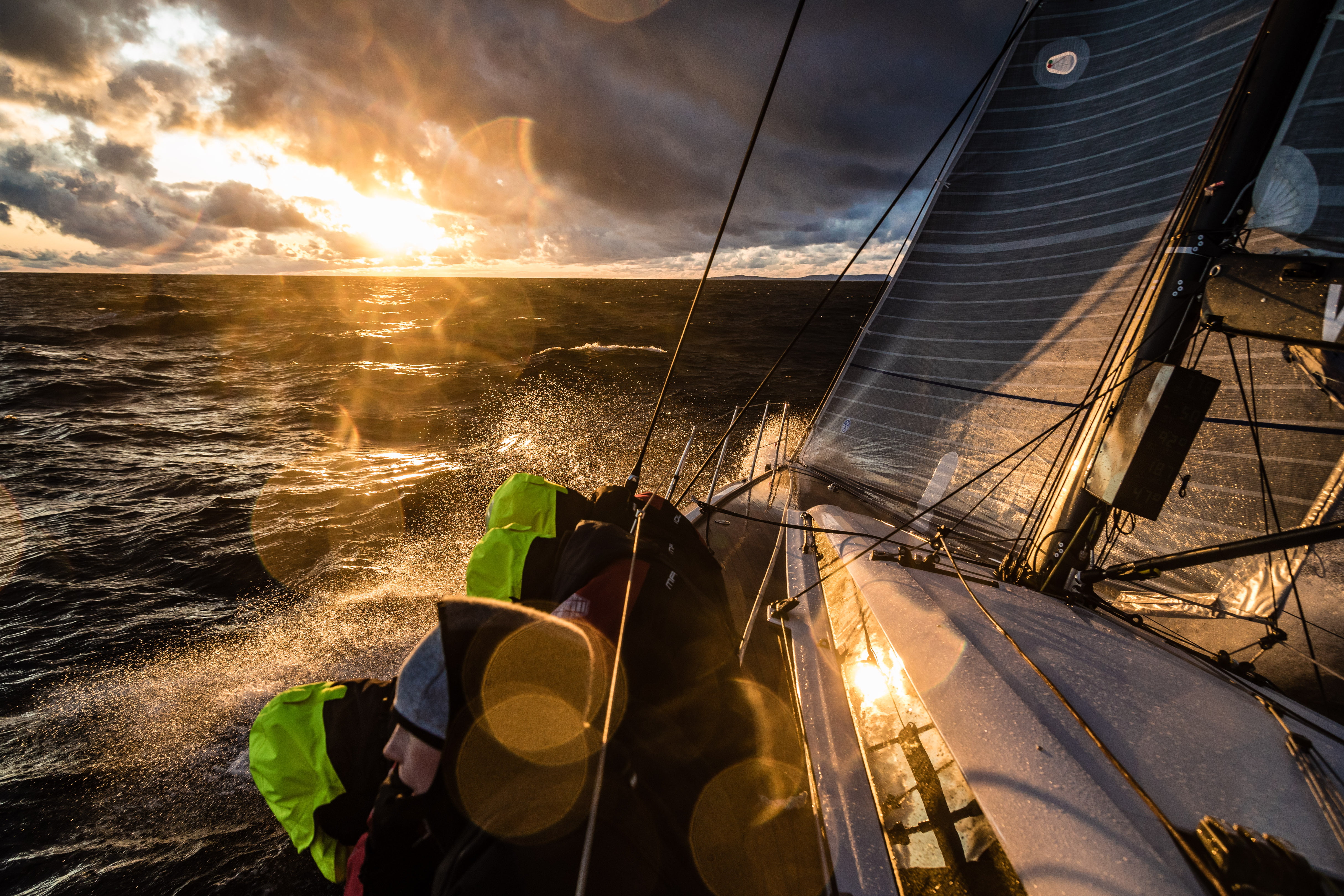 sea, sailboats, real people, black, transportation, sailing ship, sky, sunset, outdoors, mode of transportation, sport, sun, nature, nautical vessel, motion, HD Wallpaper