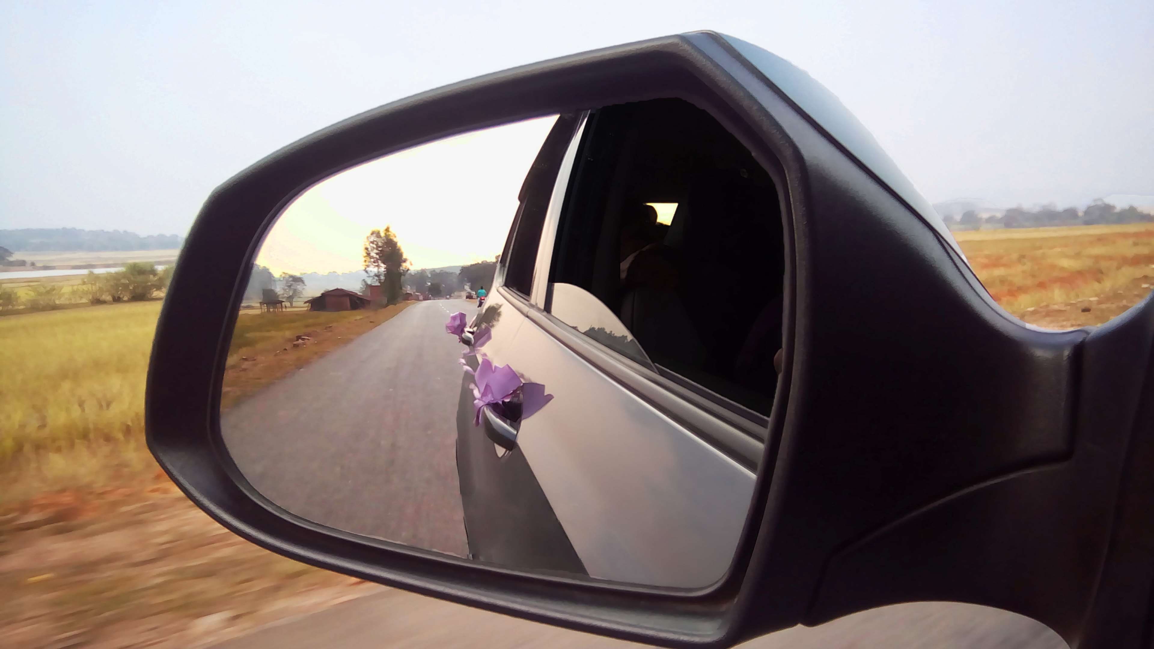 from car, motor vehicle, window, outdoors, back view mirror, car, motion, land vehicle, sky, transportation, mirror, day, glass - material, road, reflection, HD Wallpaper