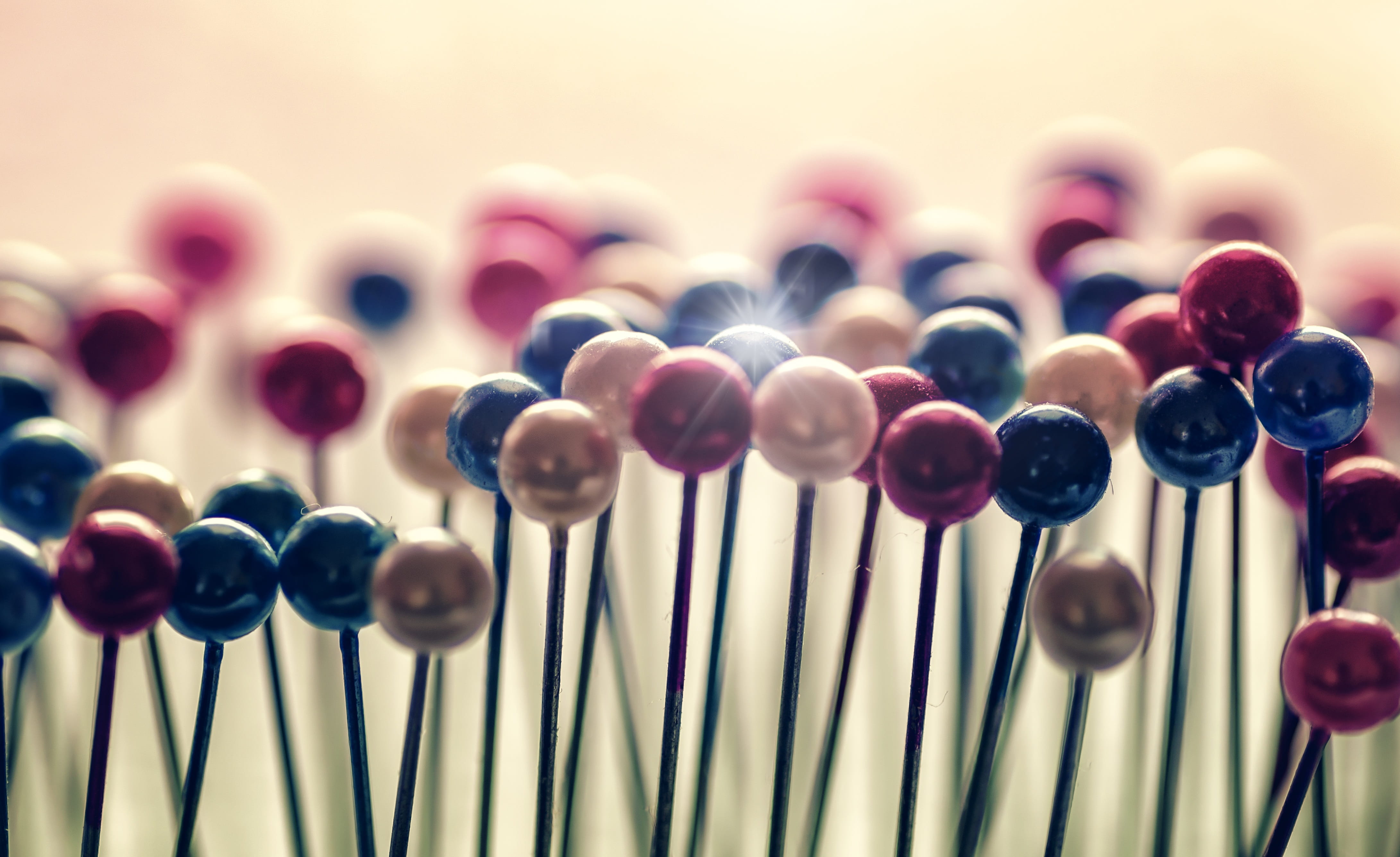 pincushion, selective focus, technology, simplicity, no people, leisure games, order, red, close-up, abundance, sew, 4K, multi colored, mood, textiles, HD Wallpaper