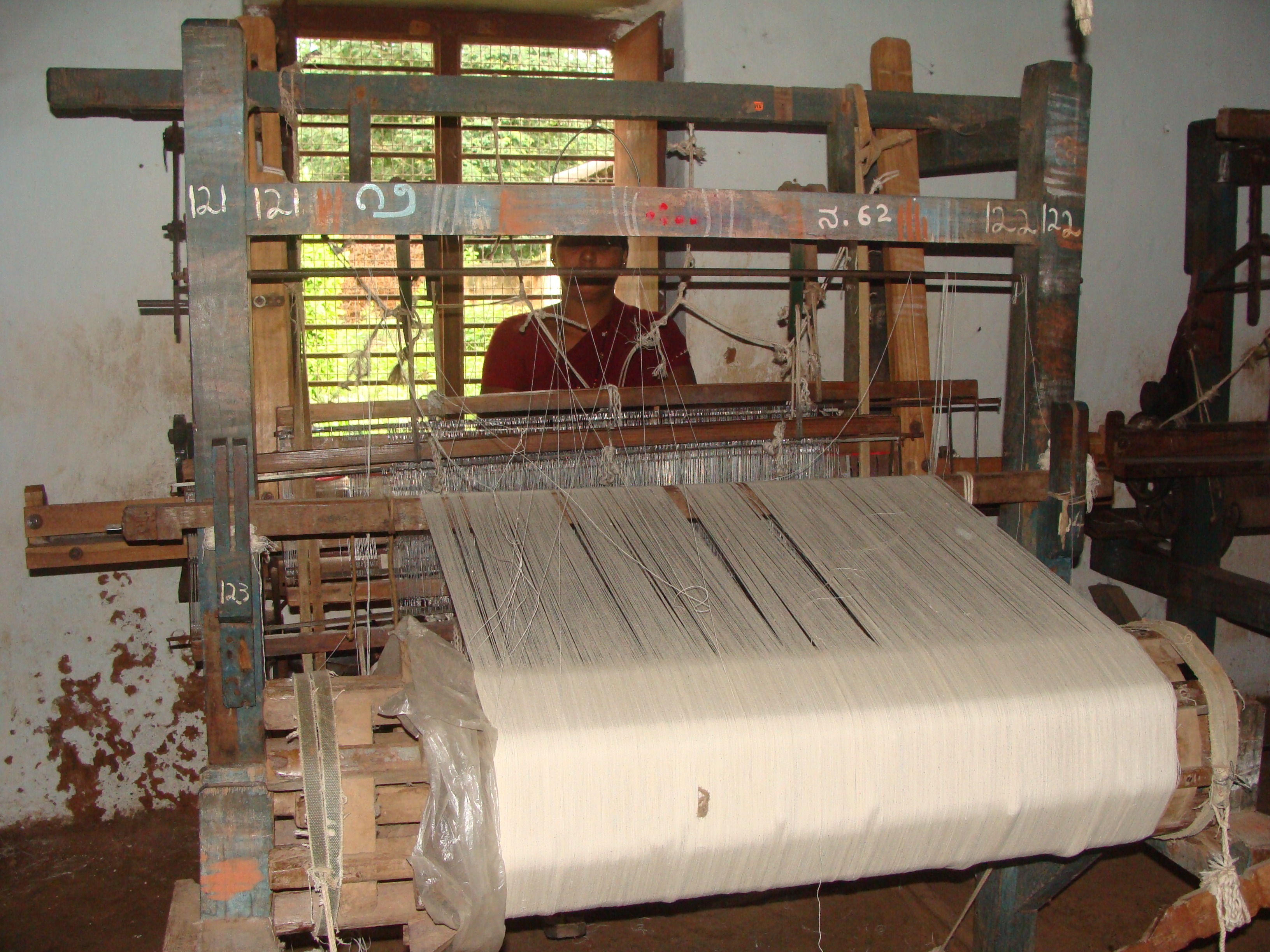 manufacturing, loom, cotton, india, industry, technology, garag, metal, equipment, stand, machinery, flag cloth, workshop, yarn making, 2K, spinning, textile factory, HD Wallpaper
