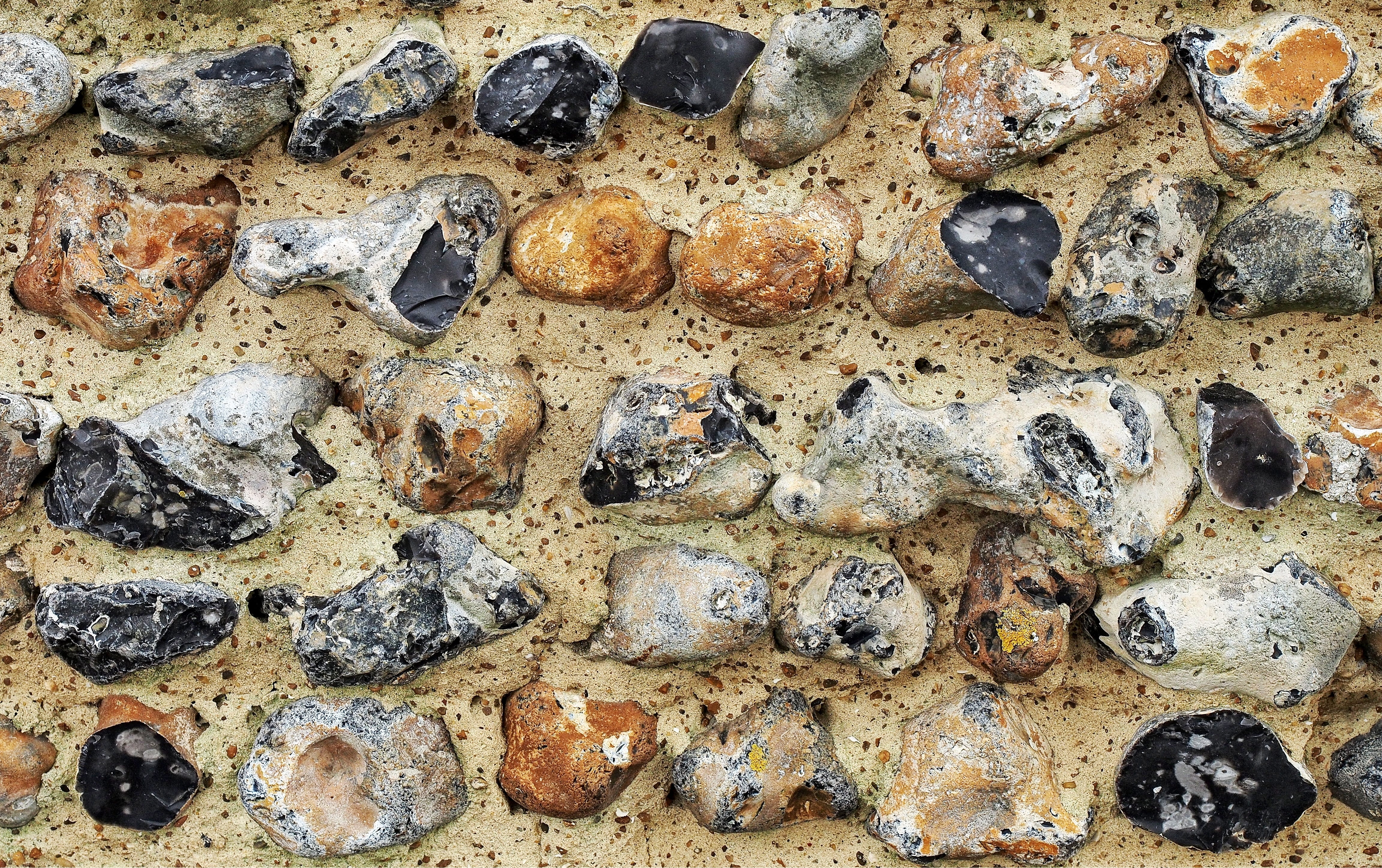 stone - object, pebble, textured, building, flint, outdoors, 4K, animal wildlife, course, mortar, large group of objects, stone, high angle view, backgrounds, HD Wallpaper