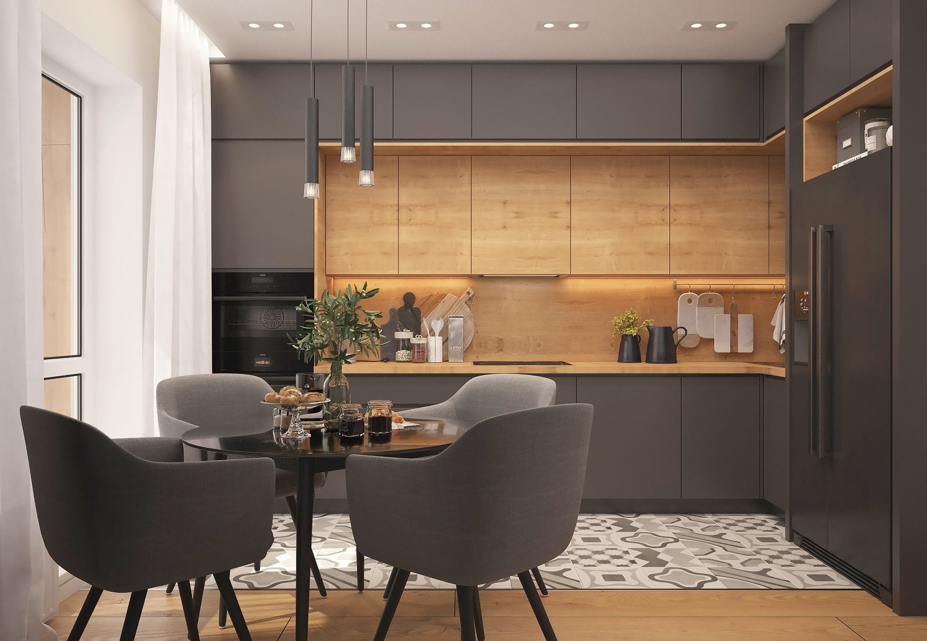 nature, architecture, indoors, 2K, interior, design project, table, chair, strict style, potted plant, sink, interior design, home, tiled floor, seat, HD Wallpaper