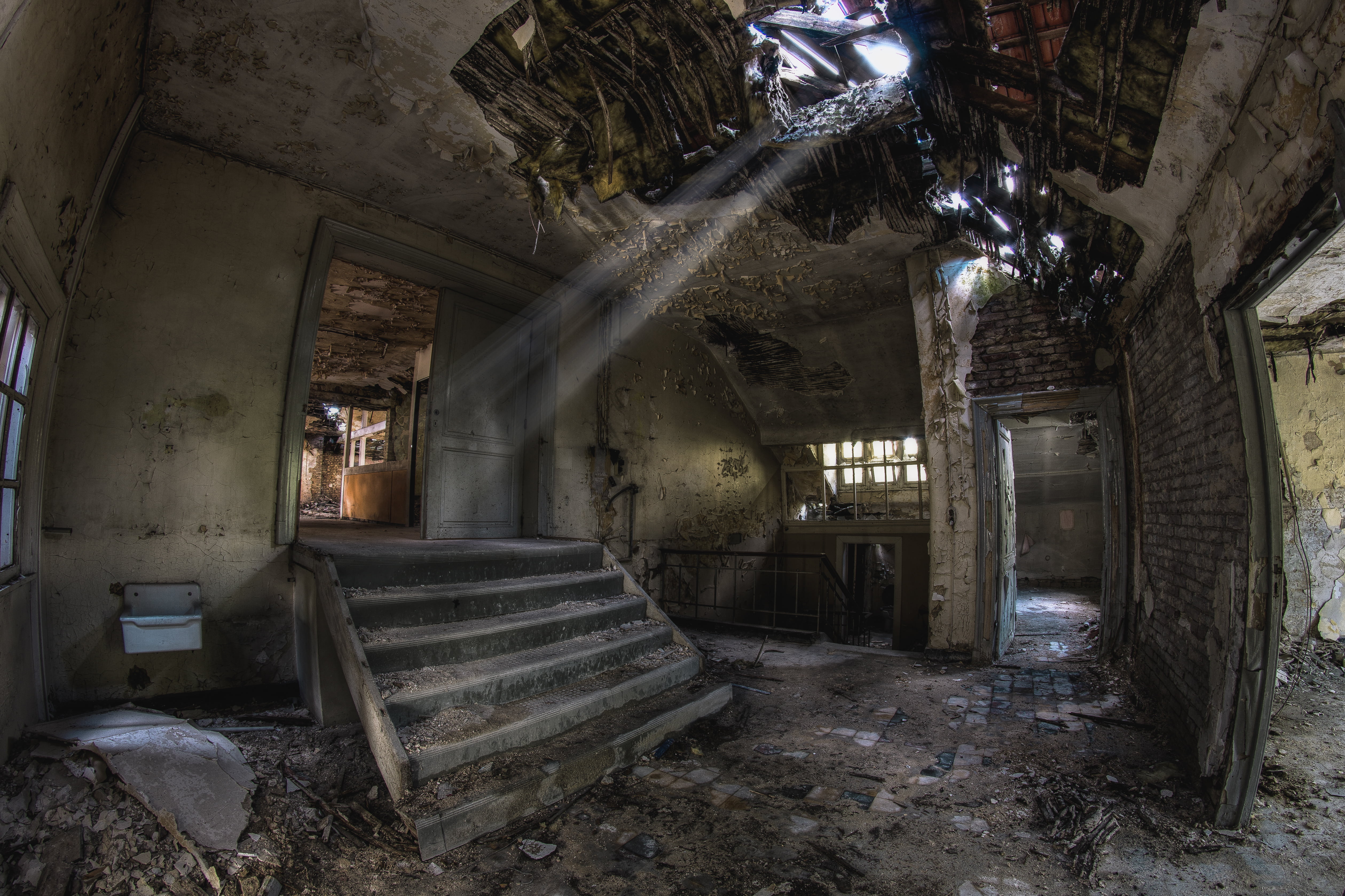 house, stage, abandoned, devastation, architecture, bad condition, the building, ruined, dirty, built structure, the wreckage, damaged, no people, the room, HD Wallpaper