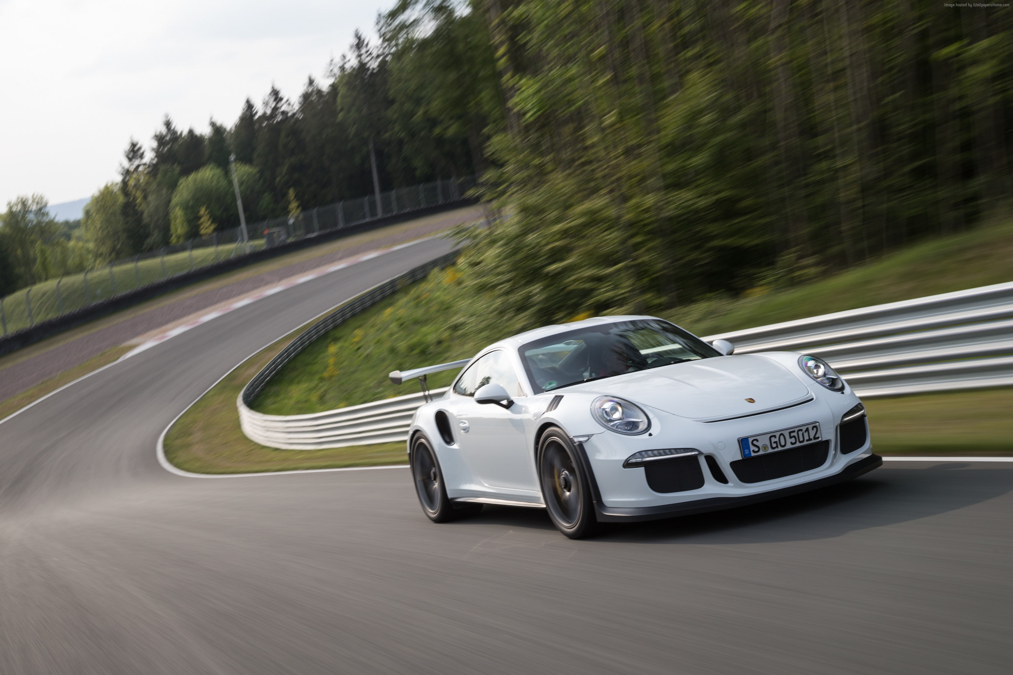no people, transportation, travel, symbol, road, day, motion, outdoors, road trip, Porche 911 GT3, 2K, mode of transportation, nature, on the move, tree, HD Wallpaper
